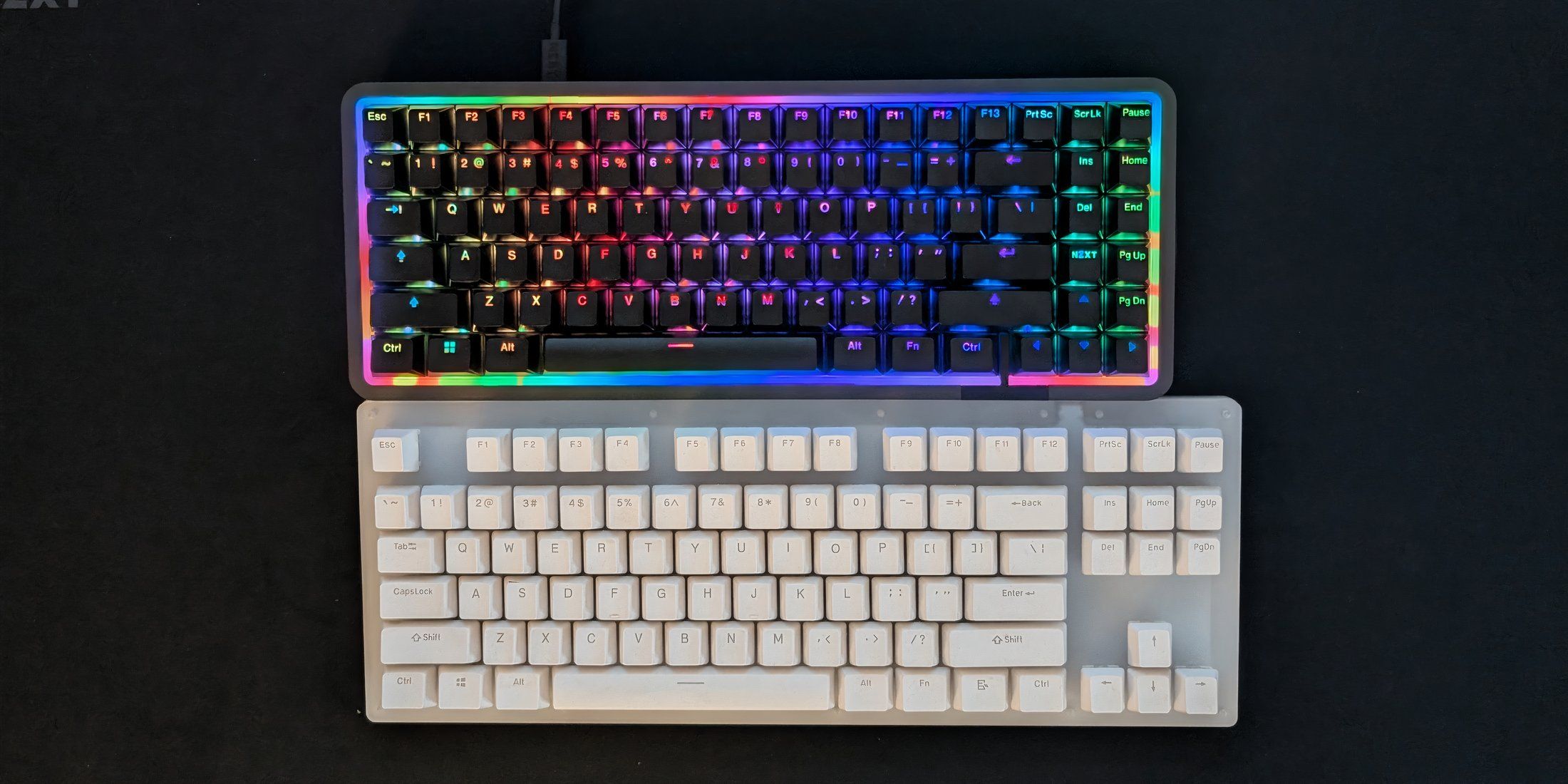 NZXT Function Elite MiniTKL keyboard vs Womier size comparison