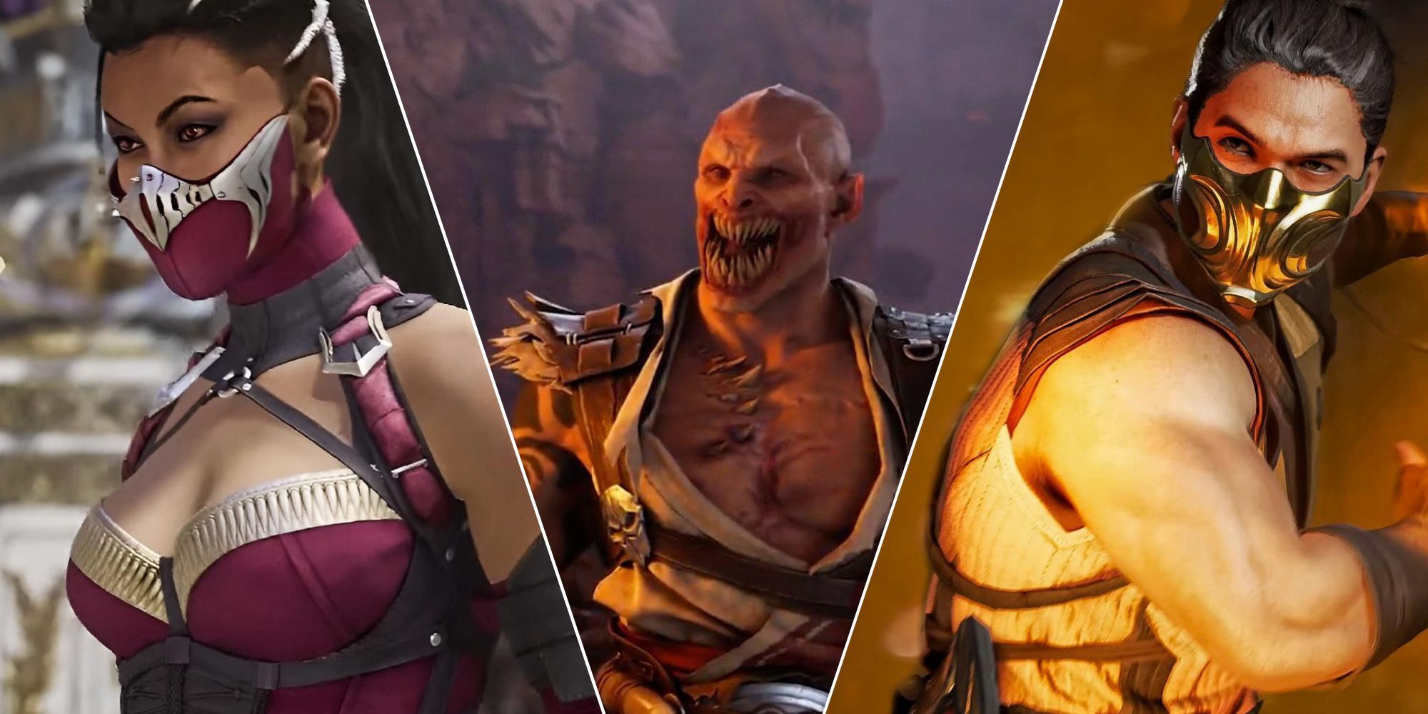 Mileena, Baraka and Scorpion