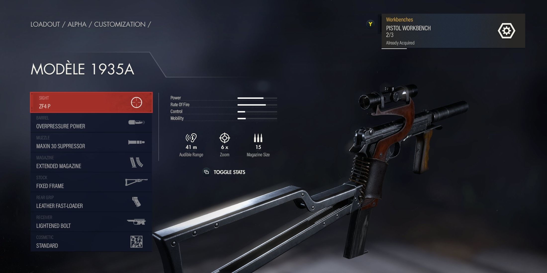 Pistol 6x Scope unlocked in Sniper Elite Resistance