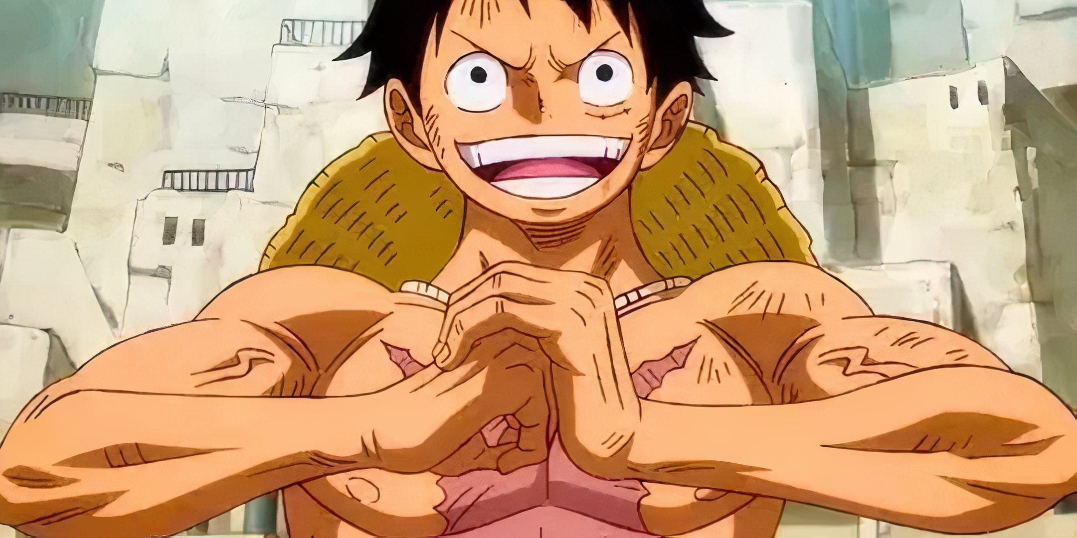 An Image of an excited Monkey D. Luffy for a fight.