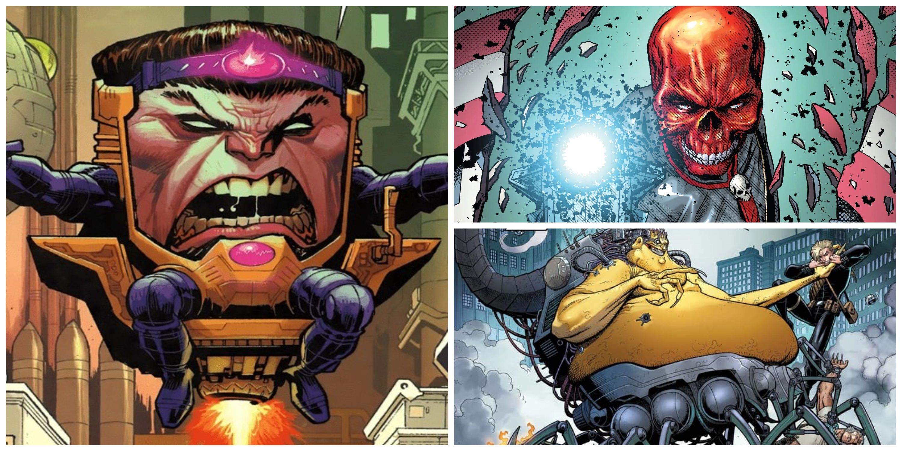 modok, red skull, mojo