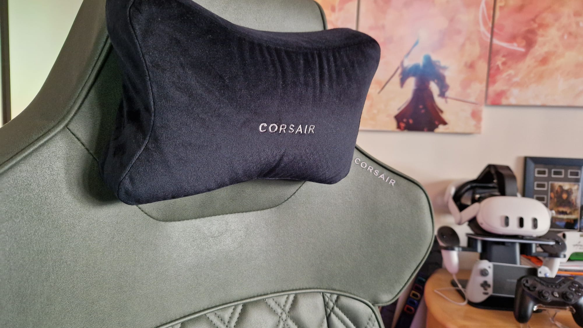 The head cushion of the Corsair TC500 Luxe