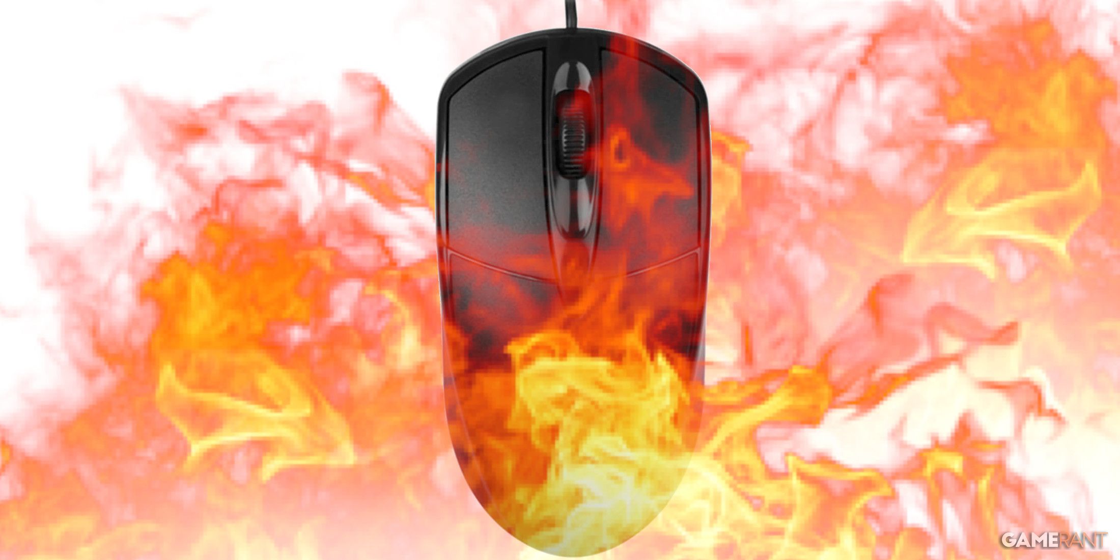 gamer claims mouse caught on fire