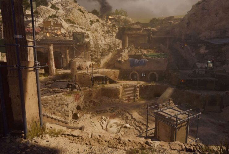 The Dig Site area in BO6 Zombies The Tomb map