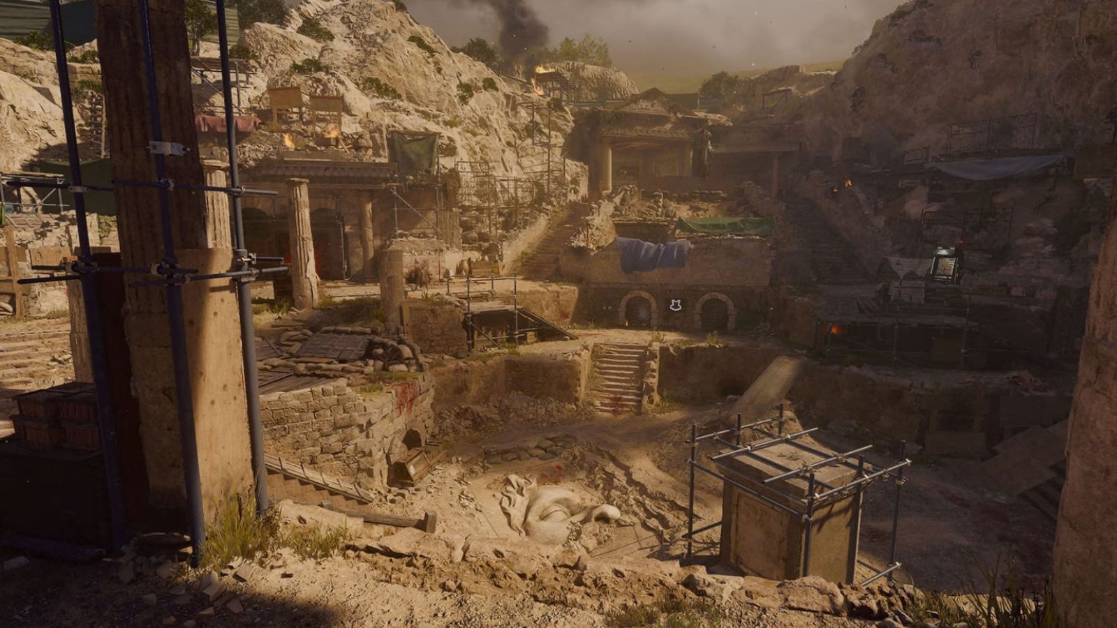 The Dig Site area in BO6 Zombies The Tomb map