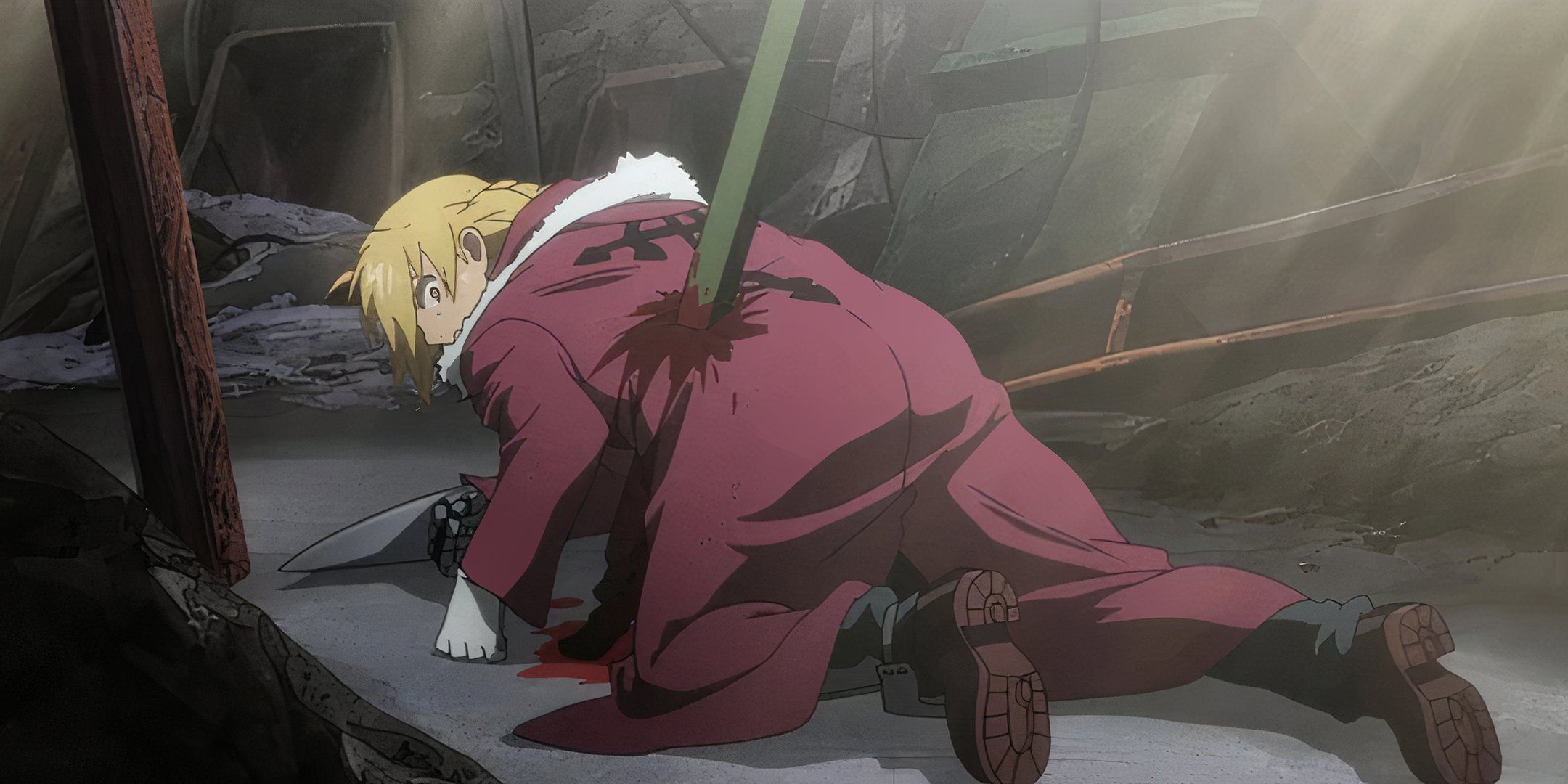 Edward Elric stabbed in FullMetal Alchemist: Brotherhood