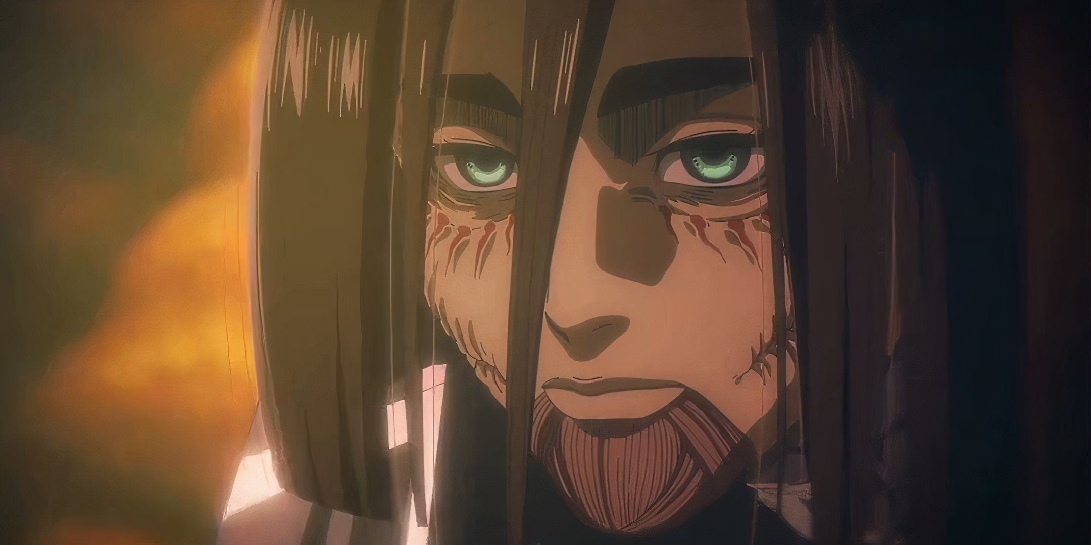 Eren being beheaded by Mikasa in Attack on Titan.