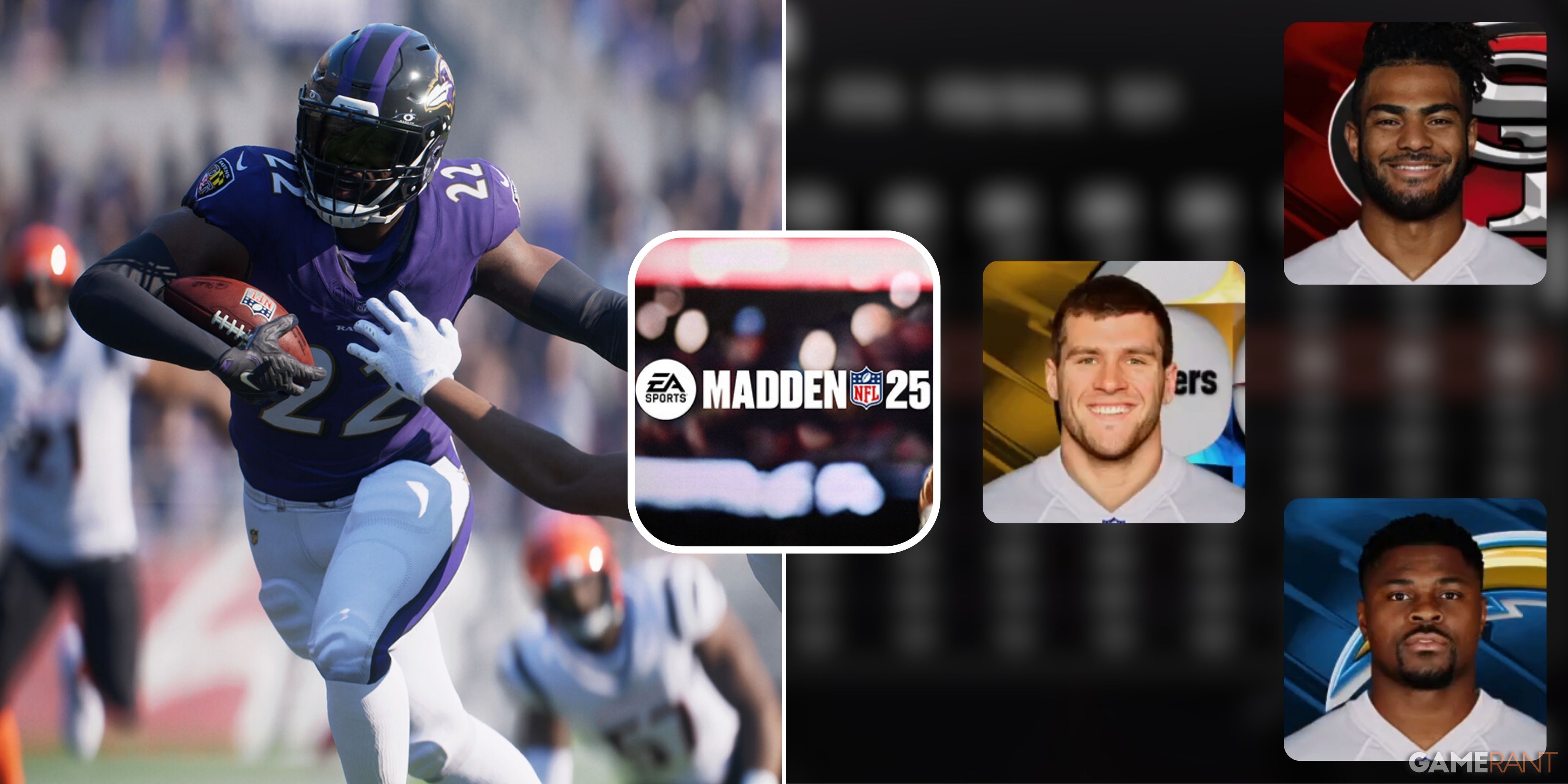 A split image of the best linebackers in Madden NFL 25