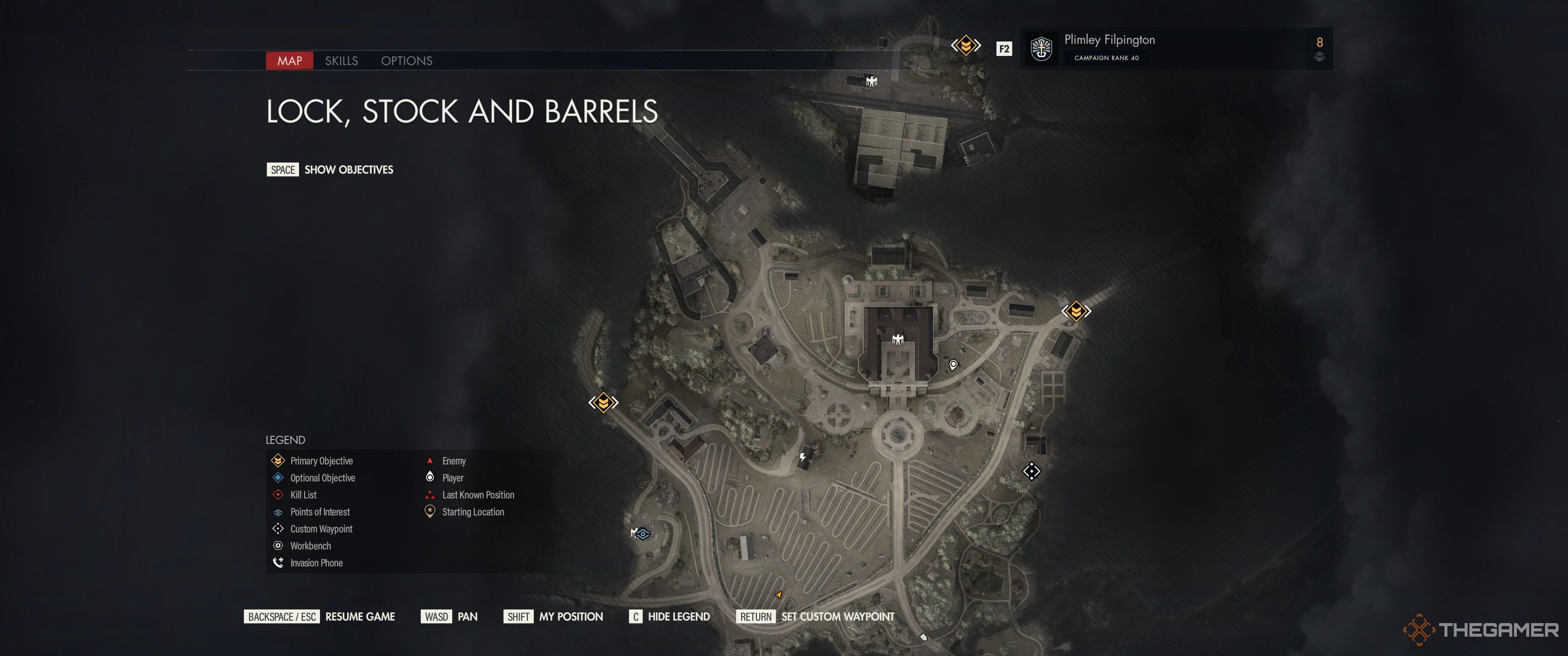 The map of Sniper Elite: Resistance's Lock, Stock, And Barrels.