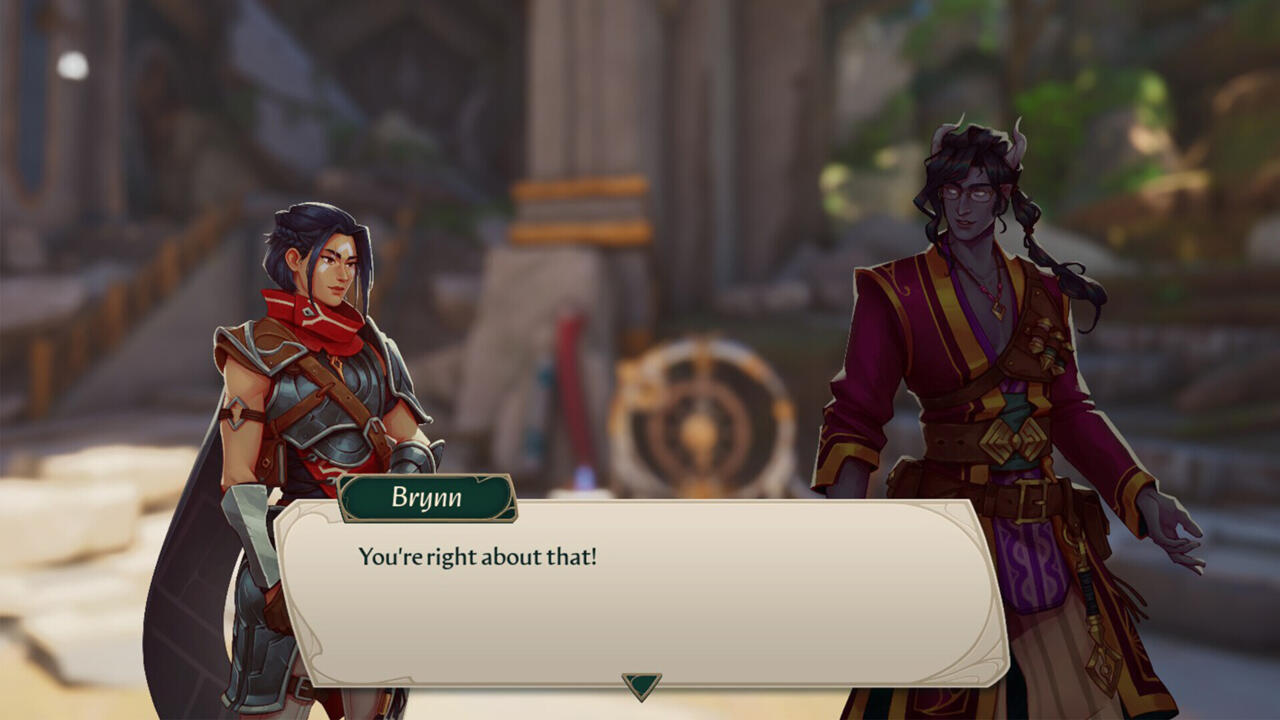 You can somewhat curate Brynn's personality through dialogue options with friends at camp.