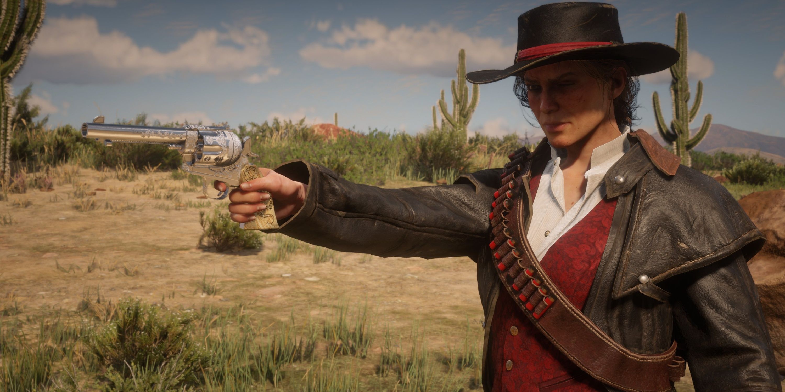 sadie adler with her revolver