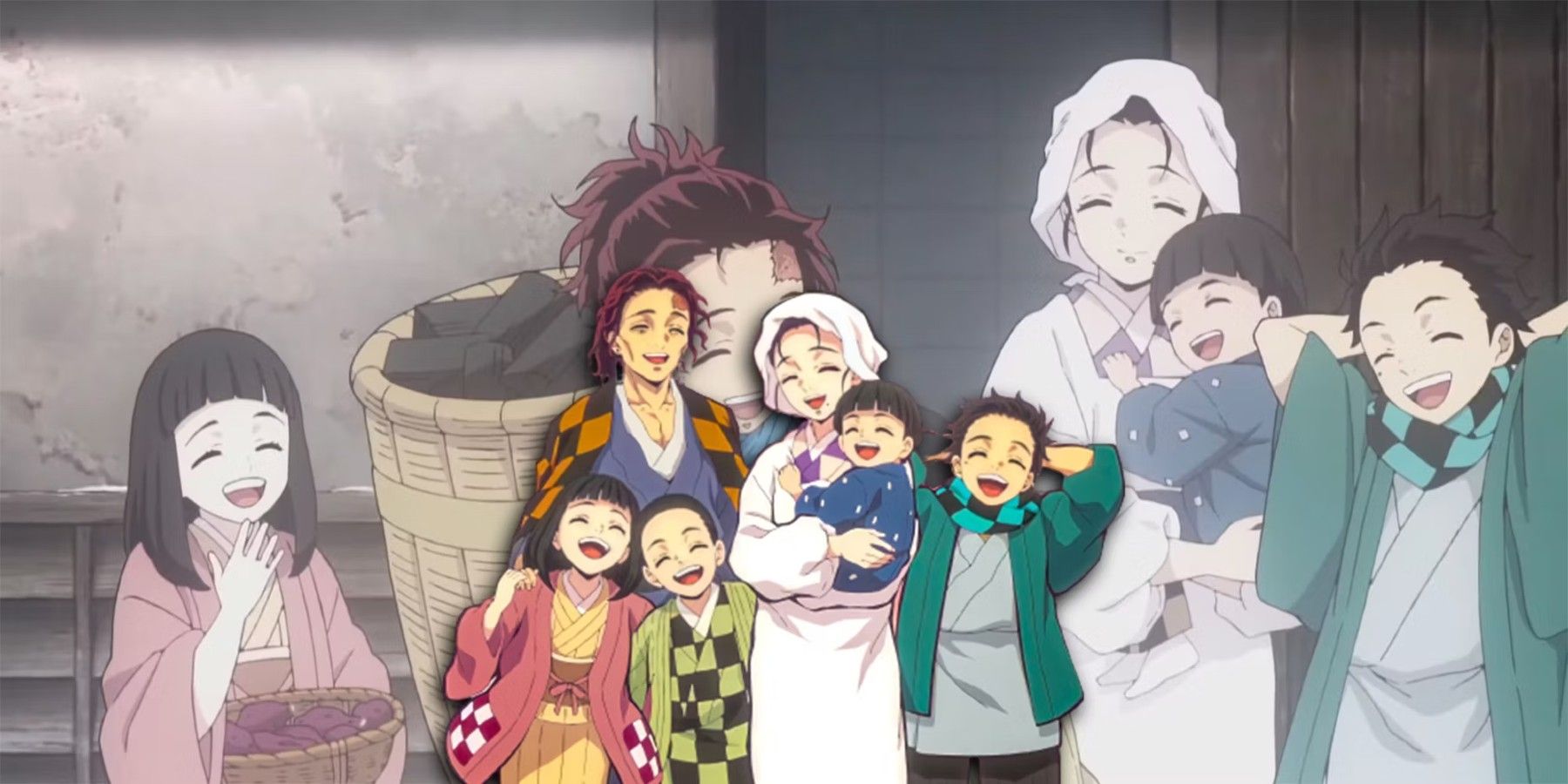 Kamado Family Together in Demon Slayer