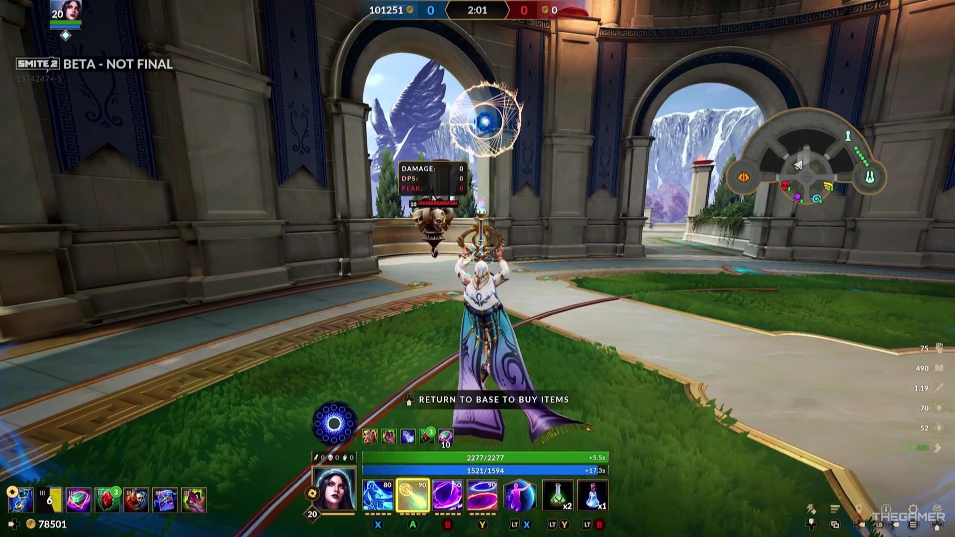 Hecate activates her Spell Eater ability in Smite 2.