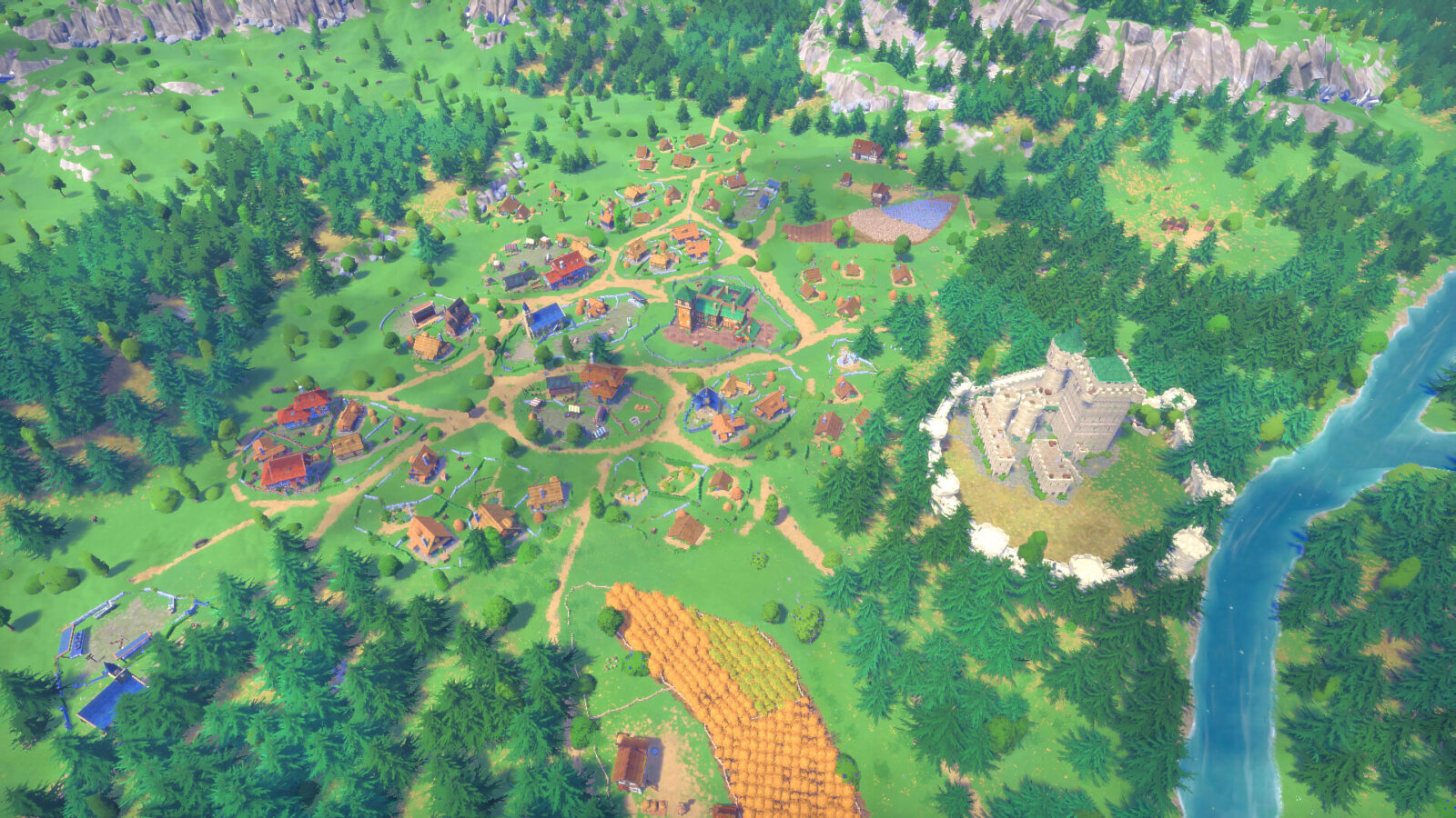 New medieval game mixes Manor Lords, Cities Skylines, and dynamic building tools