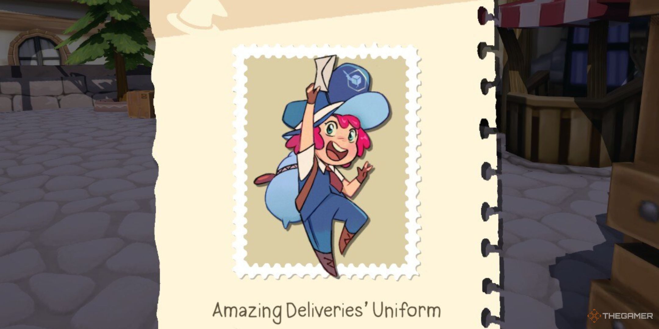 The Amazing Deliveries Uniform Stamp in Mika and the Witch's Mountain.