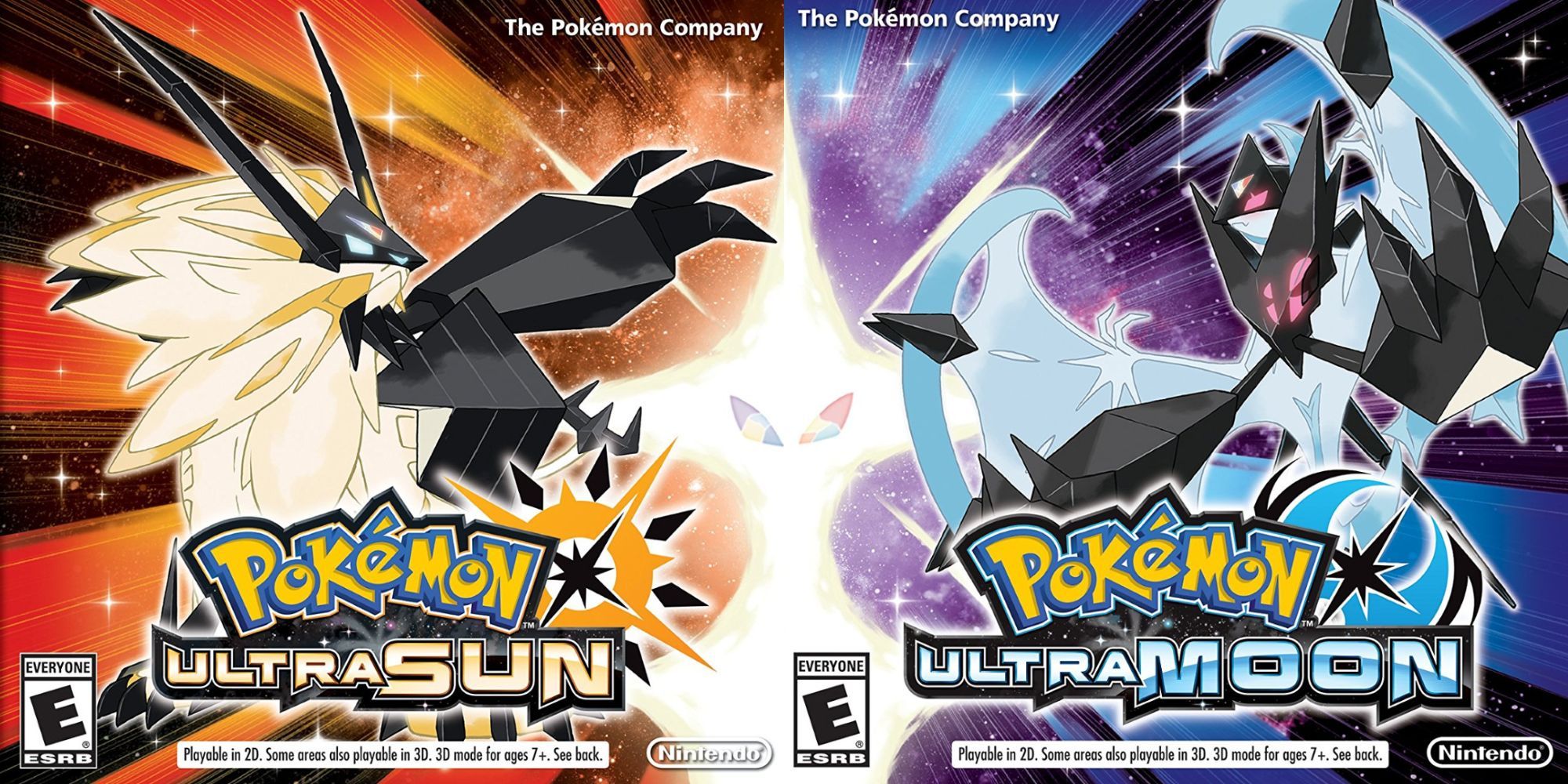 Official cover art of Pokemon Ultra Sun And Ultra Moon.