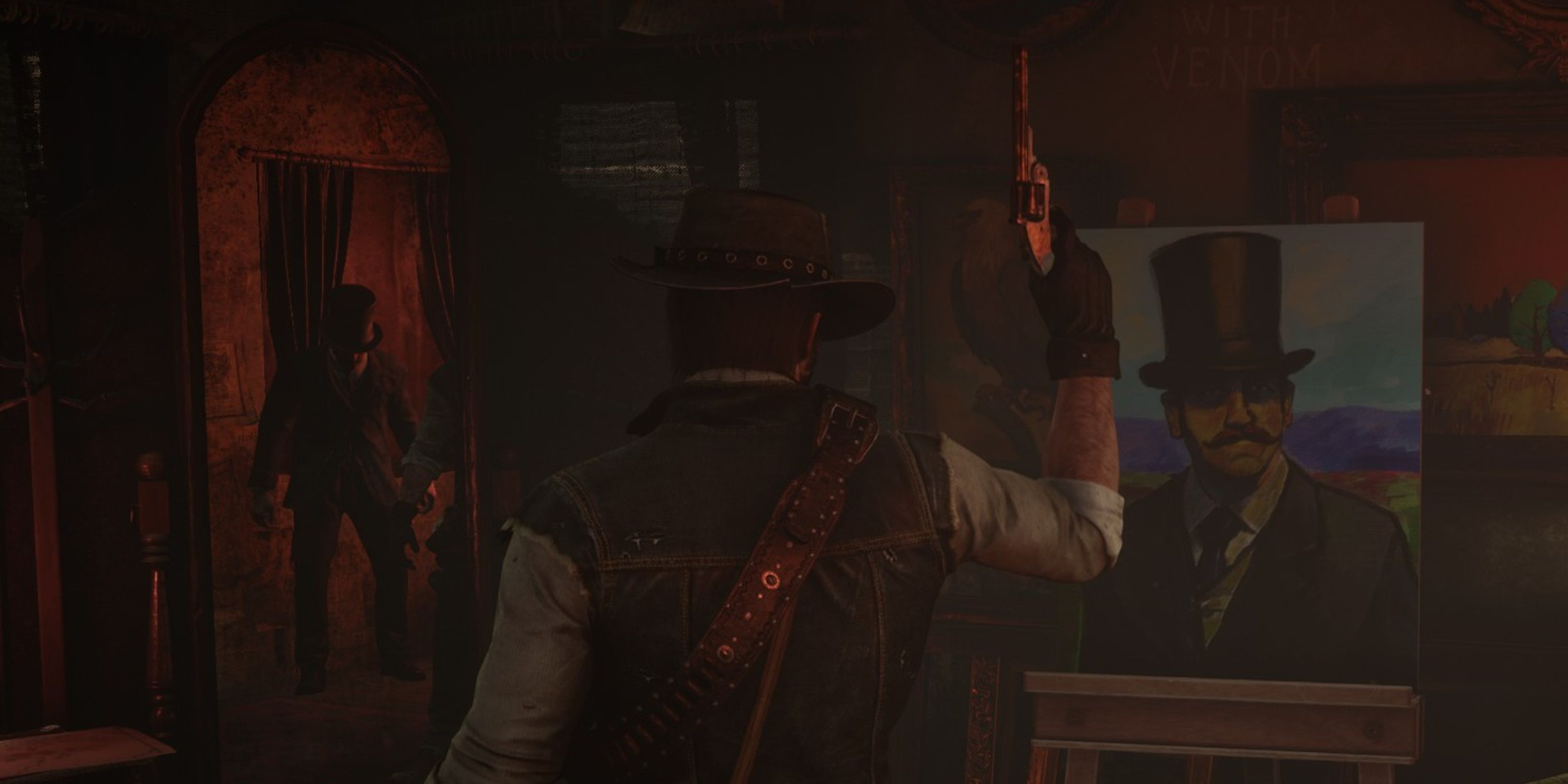 john marston sees the strange man in the mirror