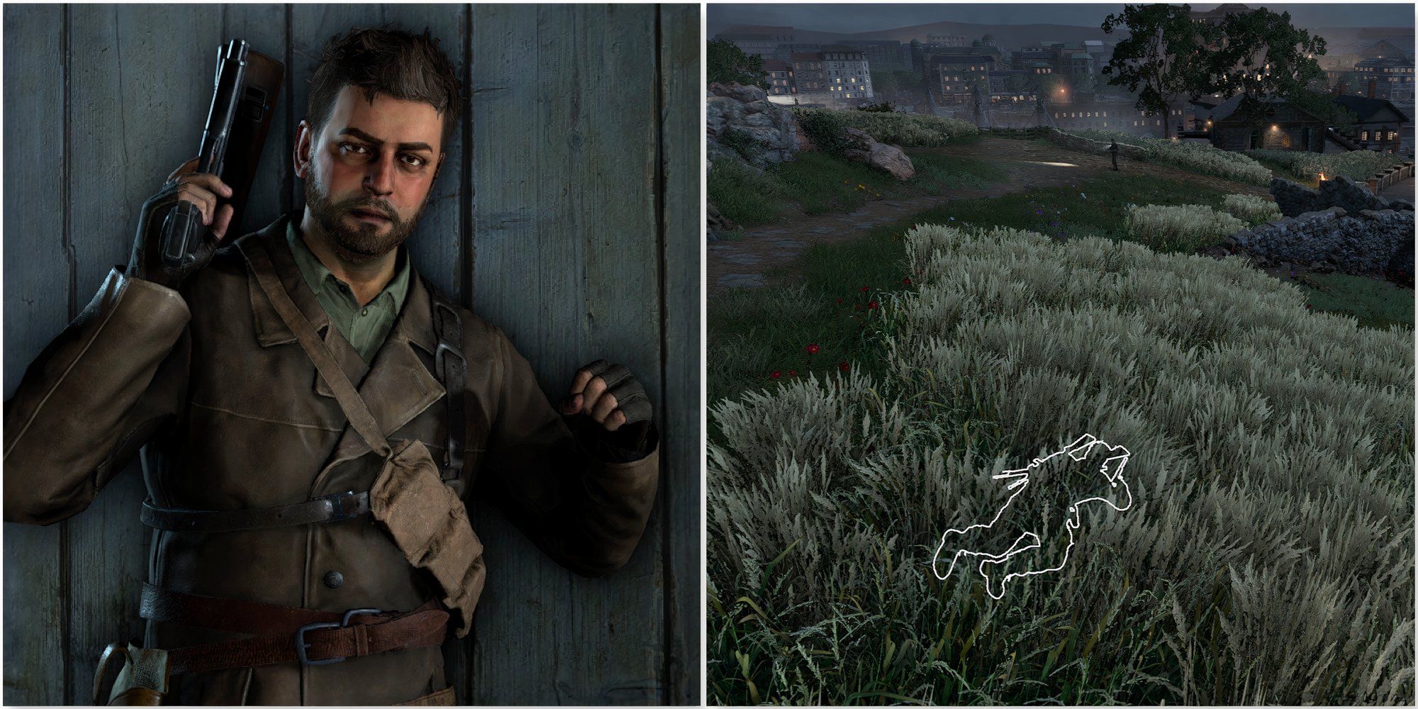 Harry and Sneaking through grass in Sniper Elite Resistance