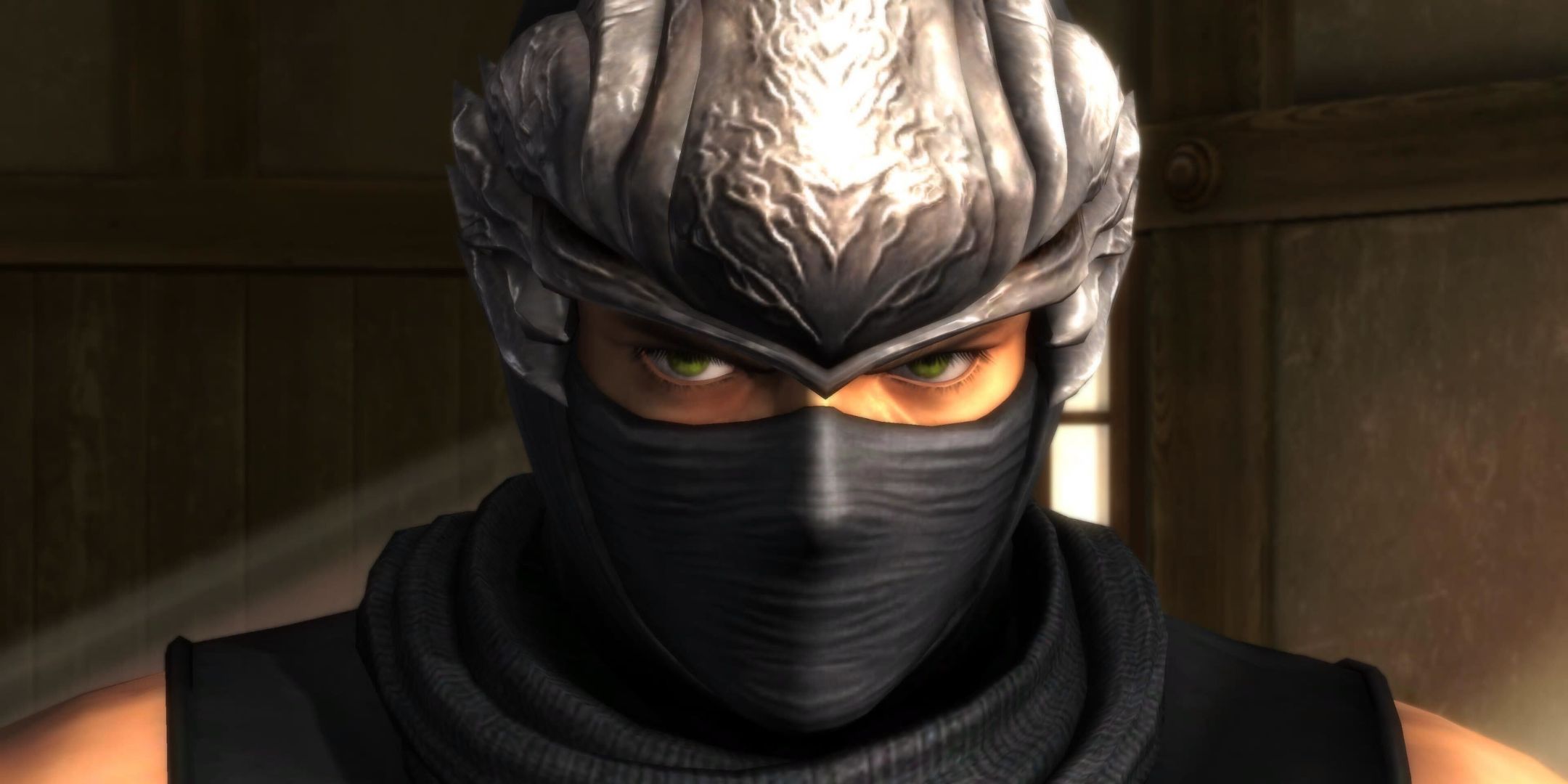 Ryu suiting up in Ninja Gaiden Black.