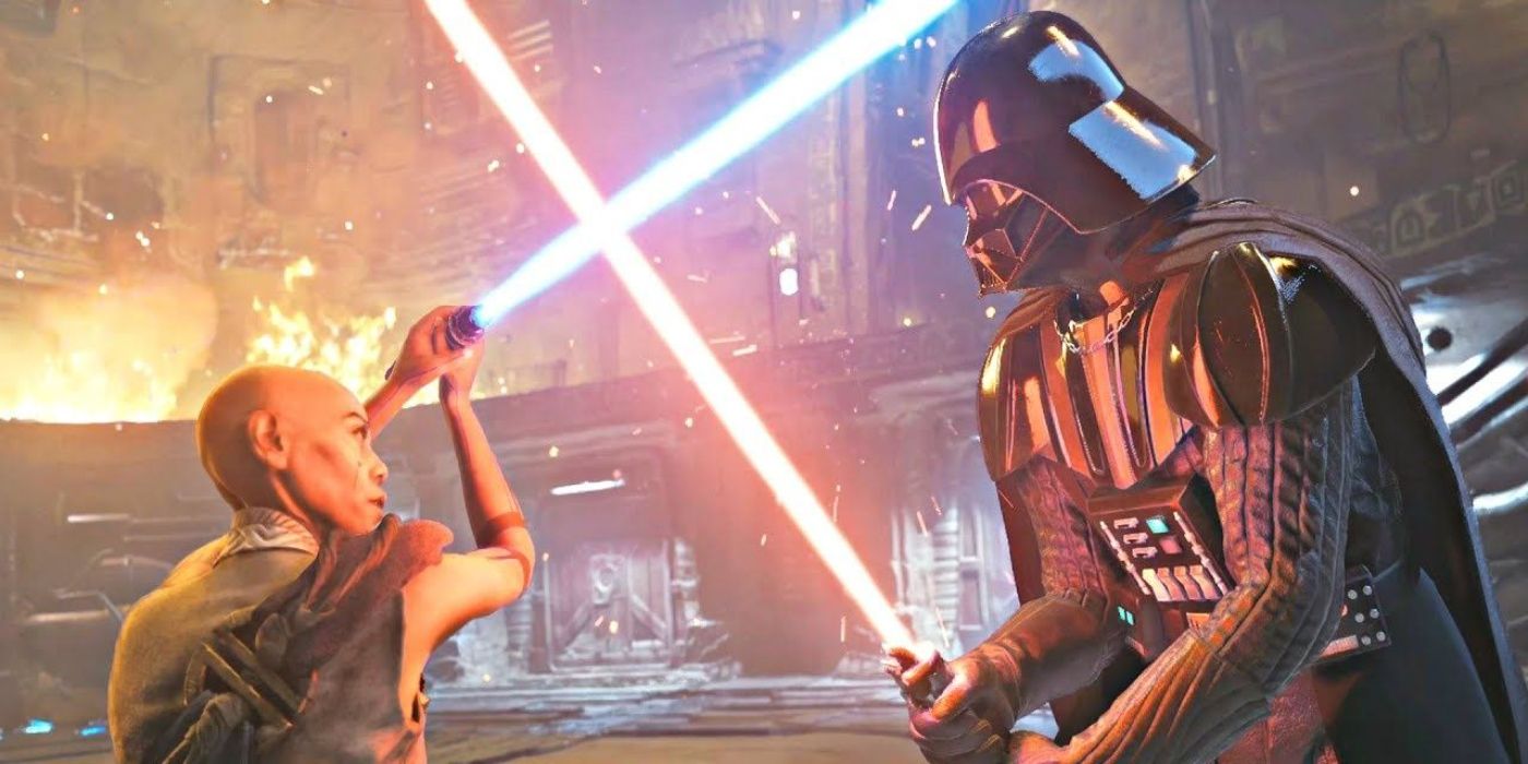 Cere and Darth Vader in Star Wars Jedi Survivor (1)