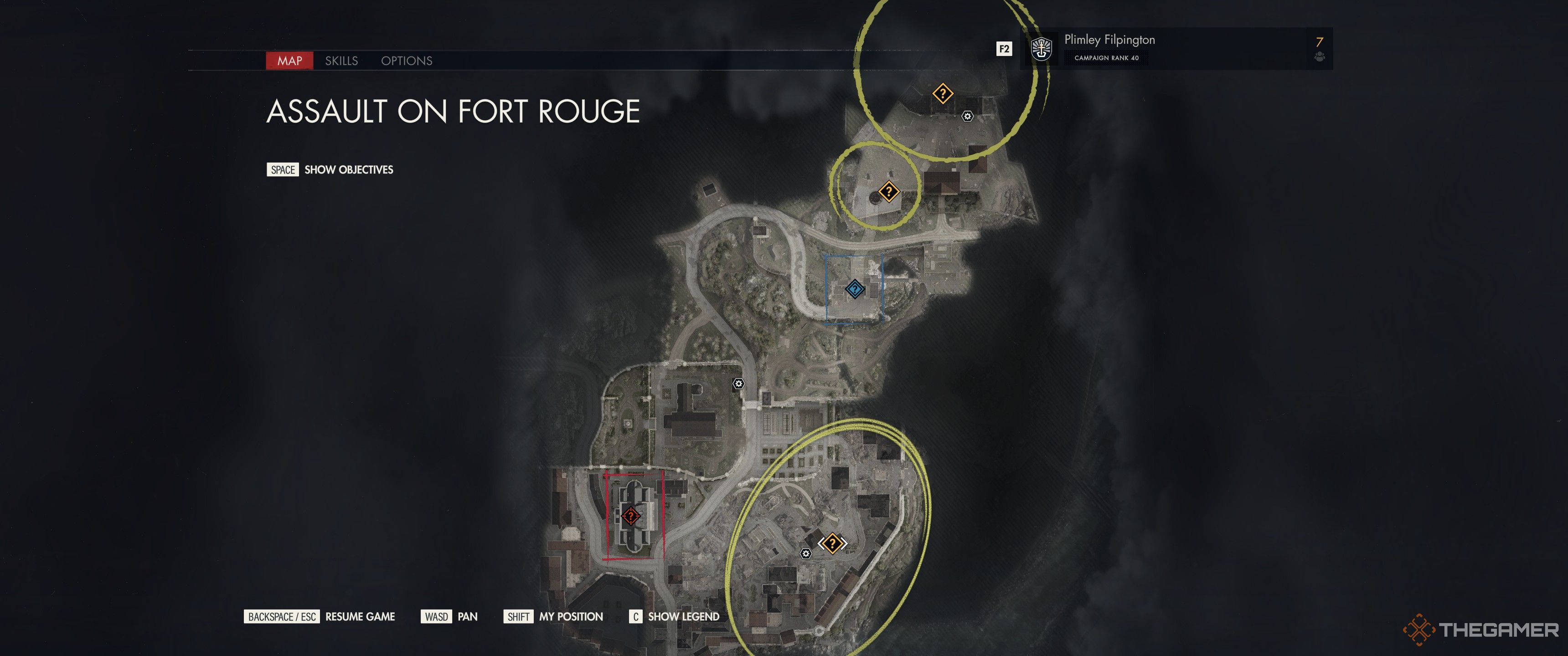 Assault On Fort Rouge Map in Sniper Elite: Resistance.