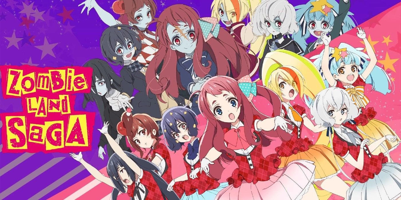 Group shot of all the idols from Zombieland Saga anime.