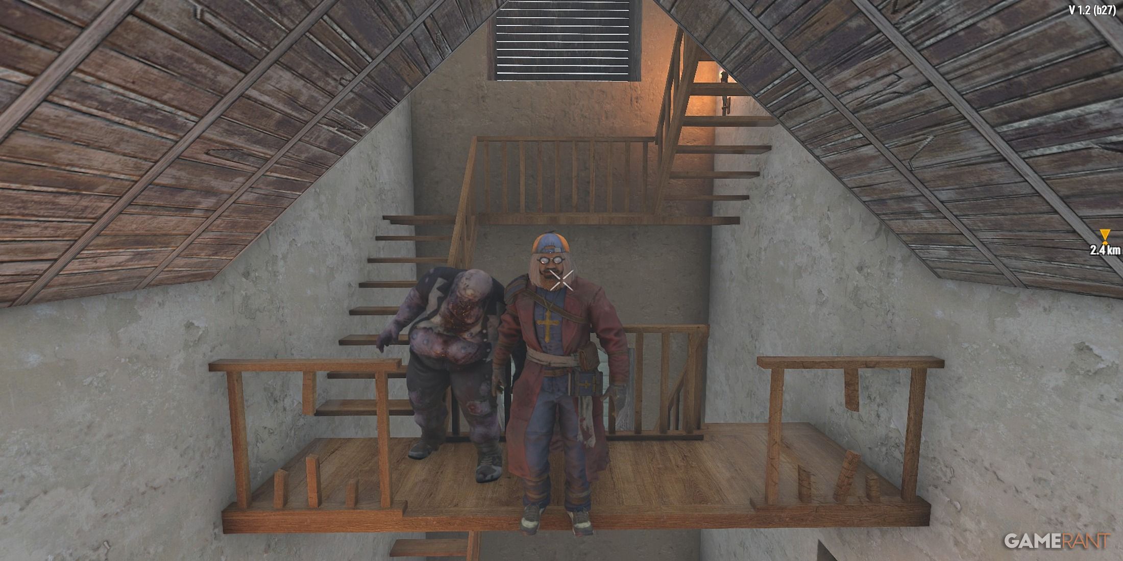 Player Standing Near Zombie