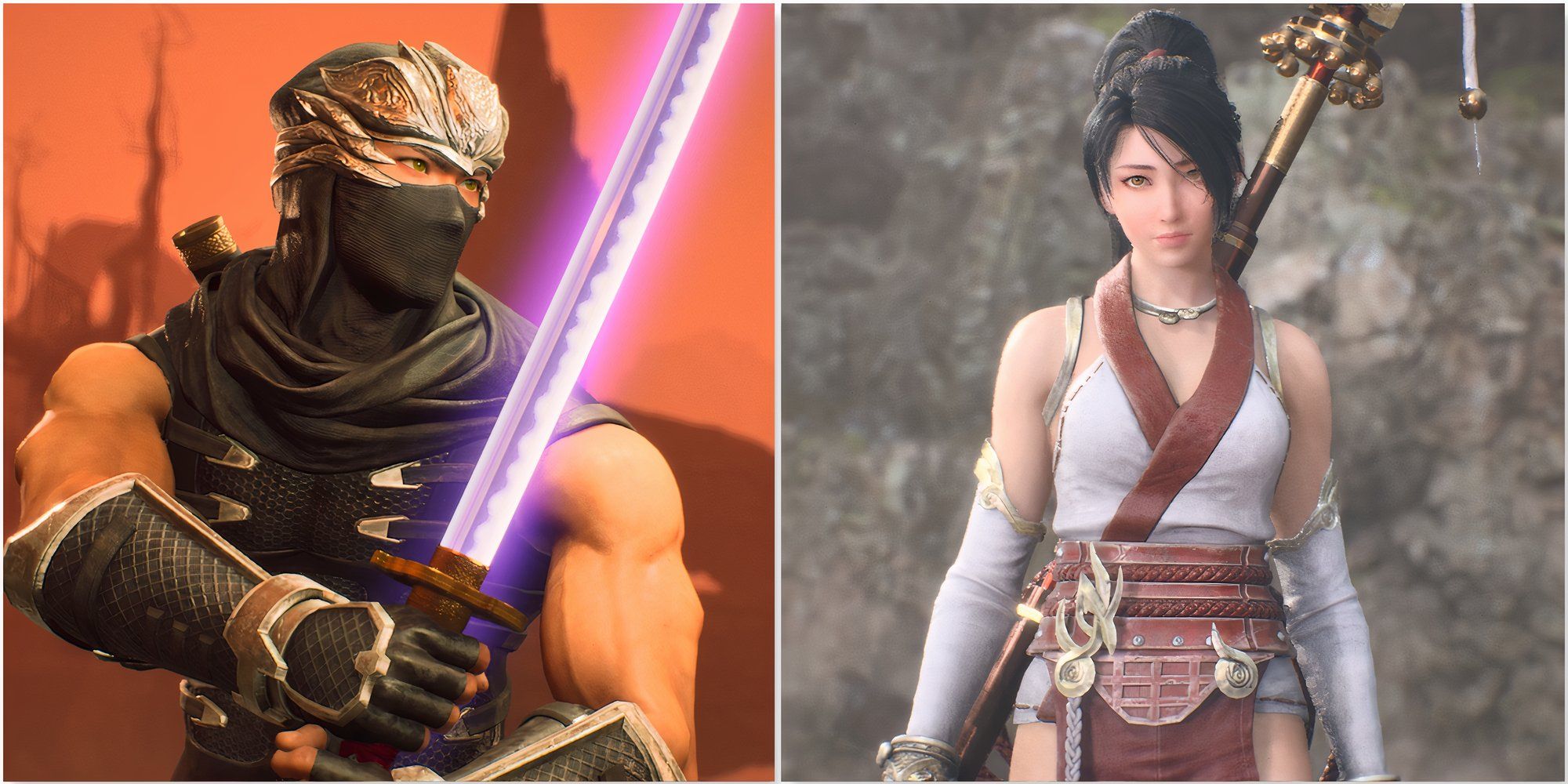 Ryu and Momiji in Ninja Gaiden 2 Black