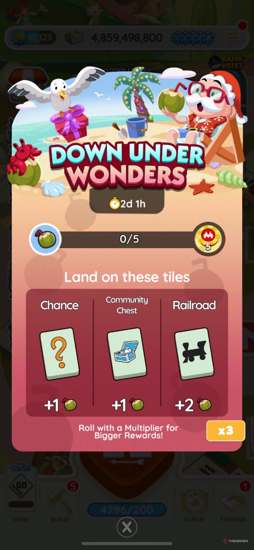 How to earn points in Down Under Wonders in Monopoly Go.