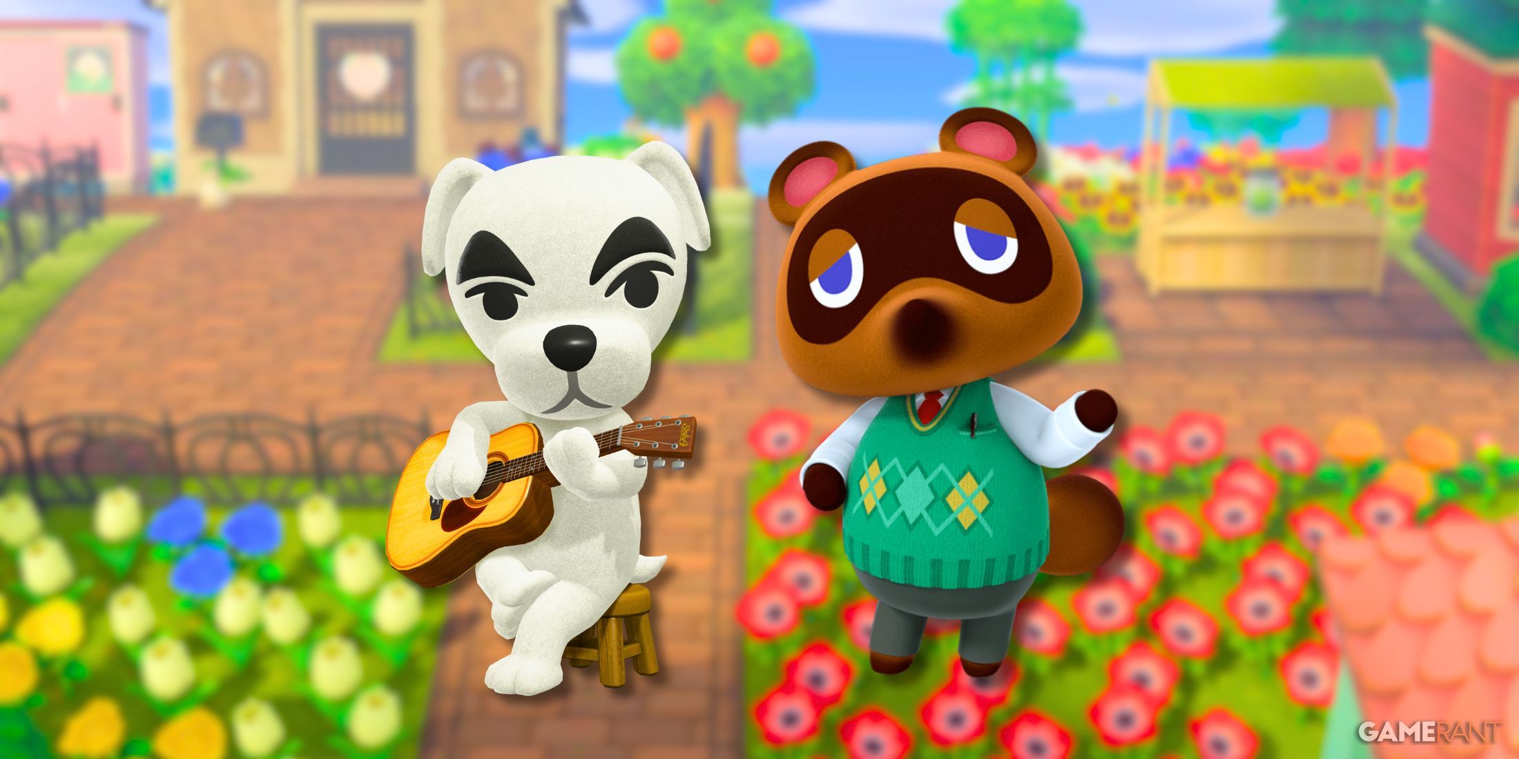 Animal Crossing New Horizons KK Slider and Tom Nook GameRant Visual