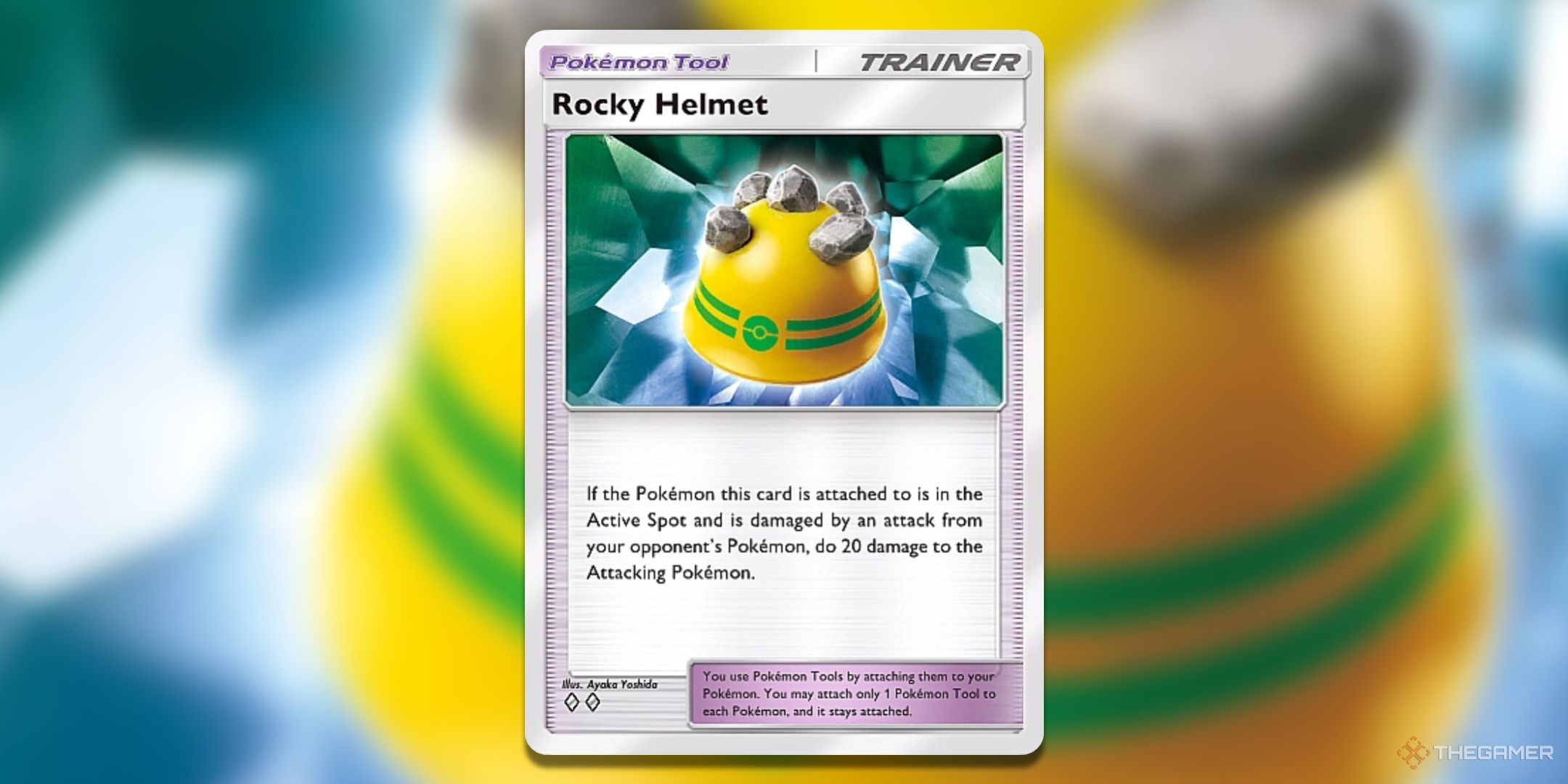 Rocky Helmet Pokemon TCG Pocket Space Time Smackdown Card Art.