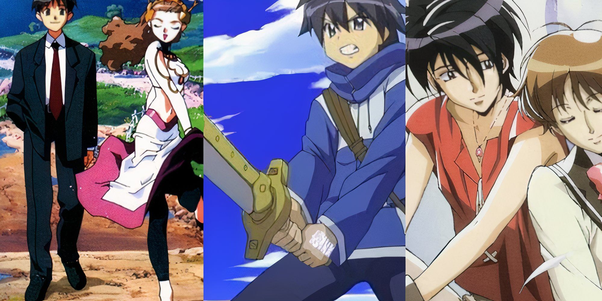 Makoto and Rune El Hazard, Saito Familiar of Zero, Van and Hitomi Escaflowne