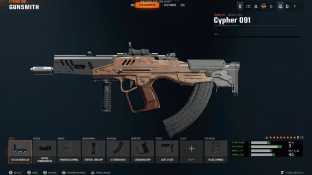 Cypher 091 loadout in BO6