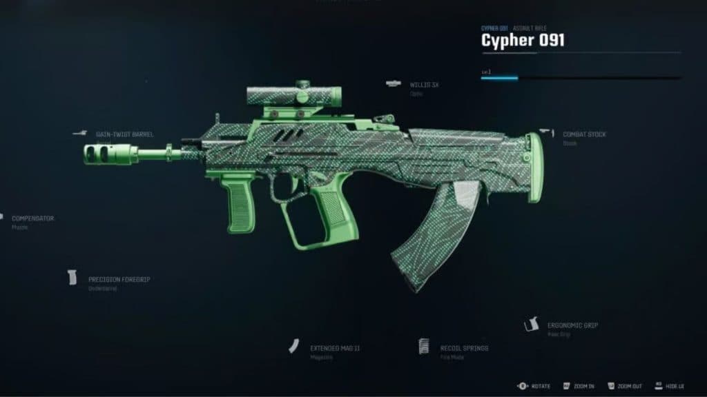 Cypher 091 loadout in Warzone