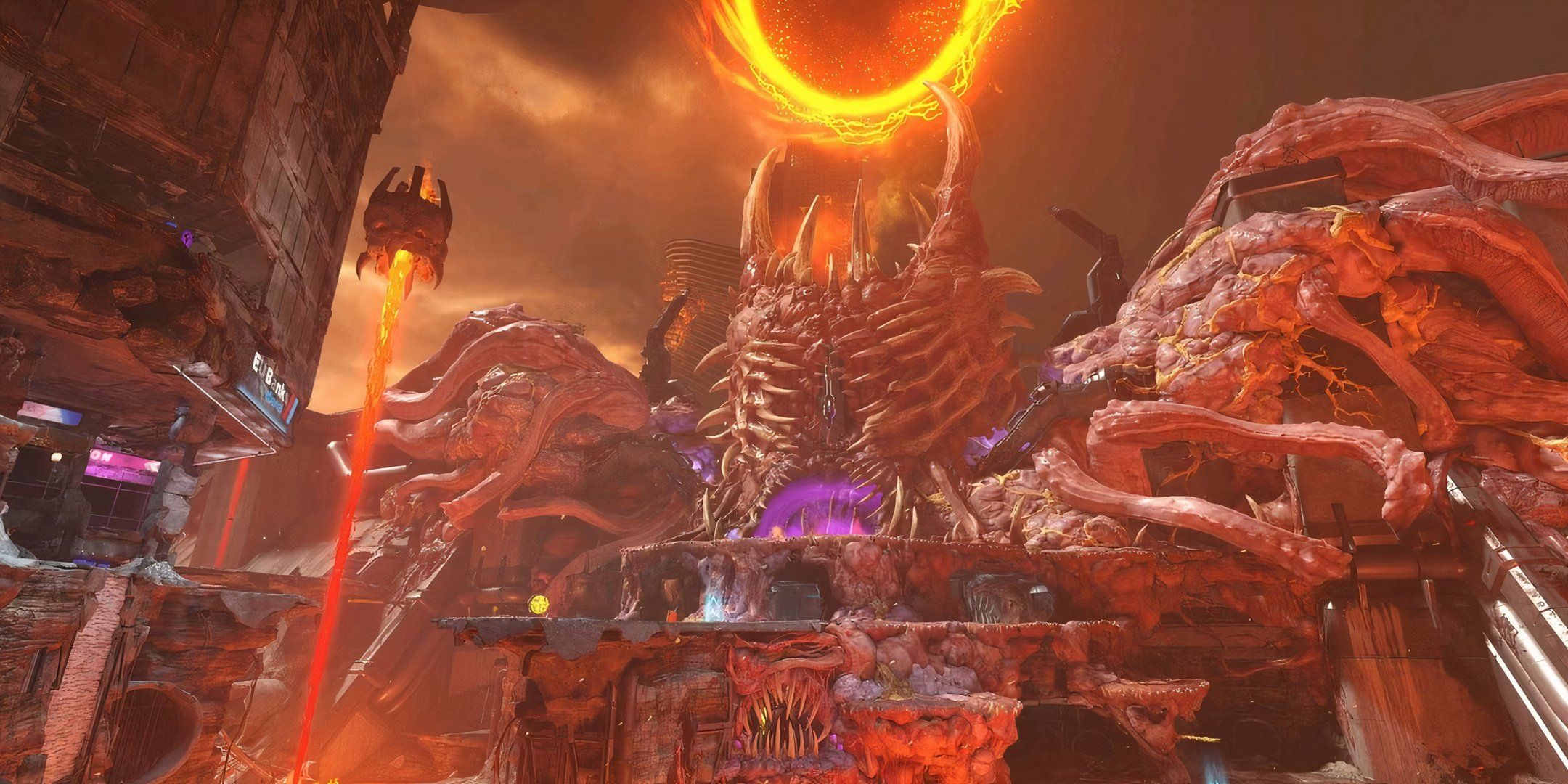 The Super Gore Nest level in Doom Eternal.