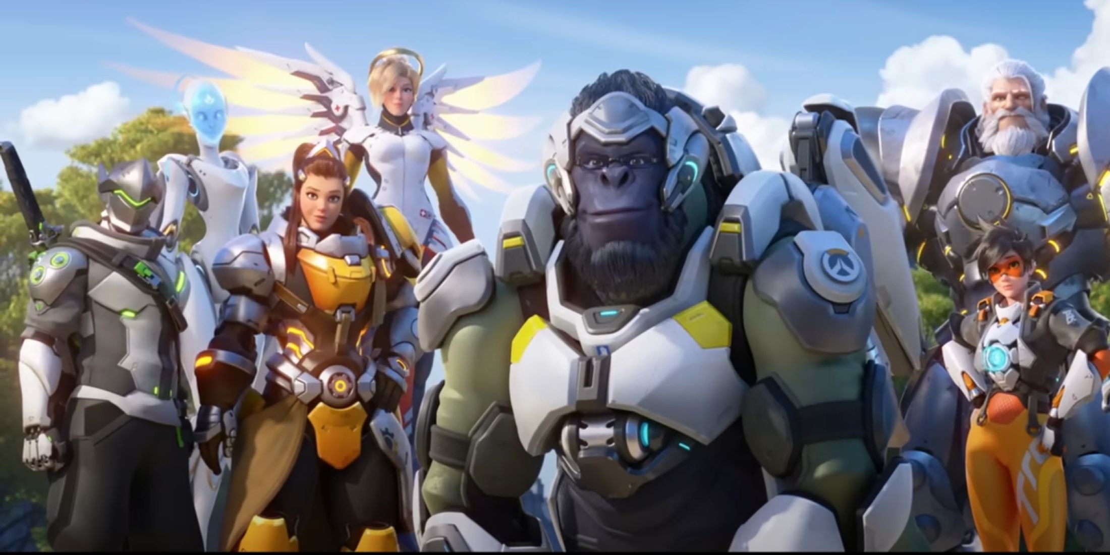 overwatch 2 zero hour heros genji echo brigitte mercy winston reinhardt tracer