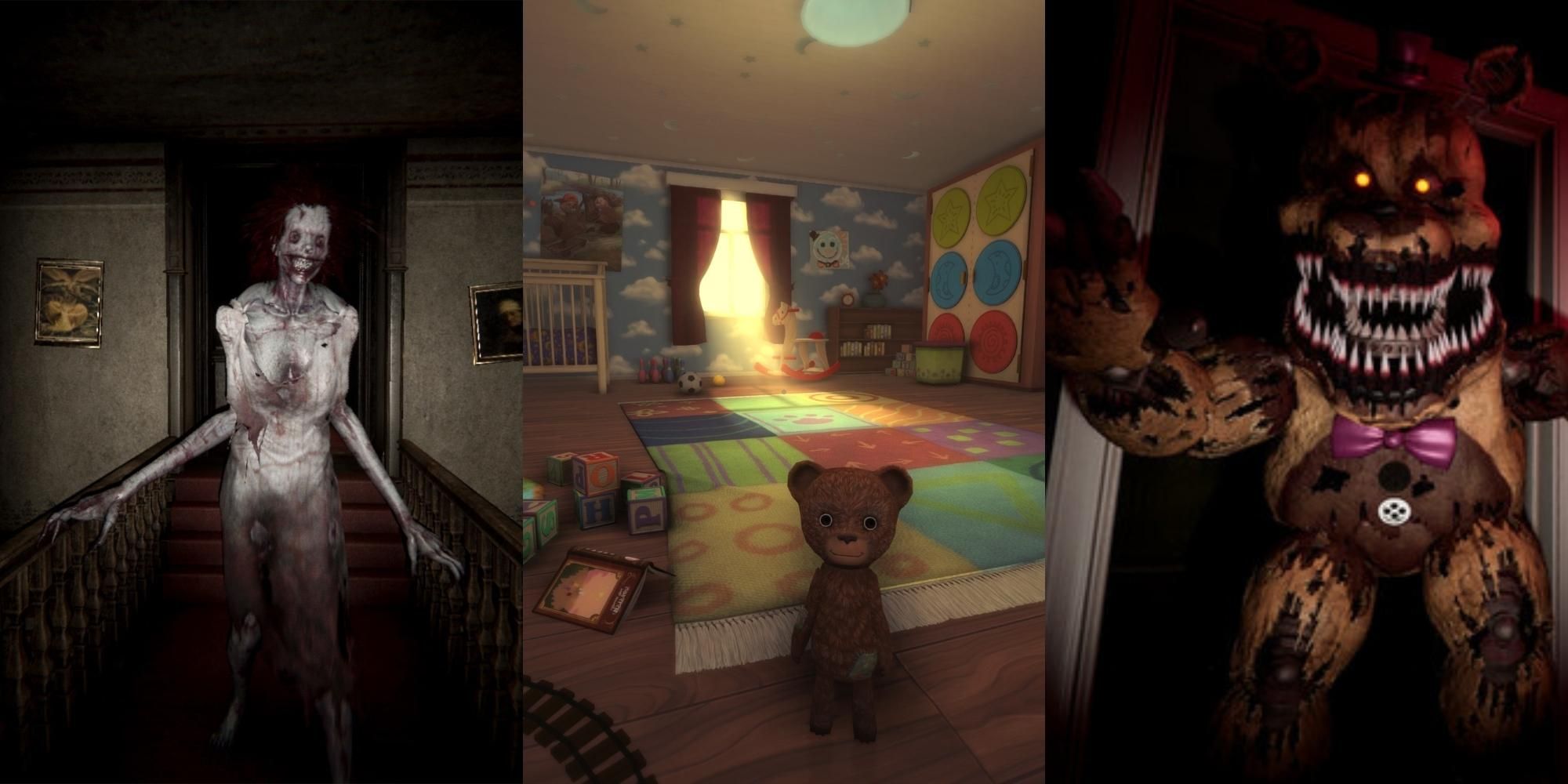 monster in Devour, bear in Among the Sleep, monster in Five Nights at Freddy's Help Wanted