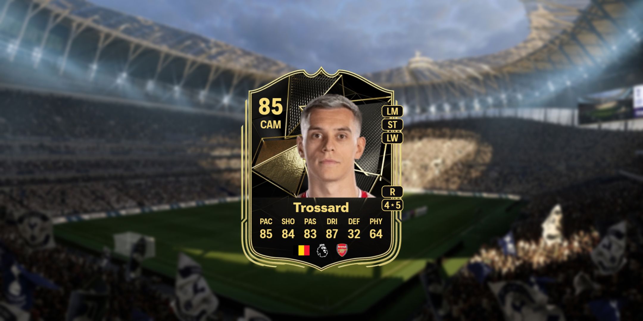 Leandro Trossard's card in EA Sports FC 25.