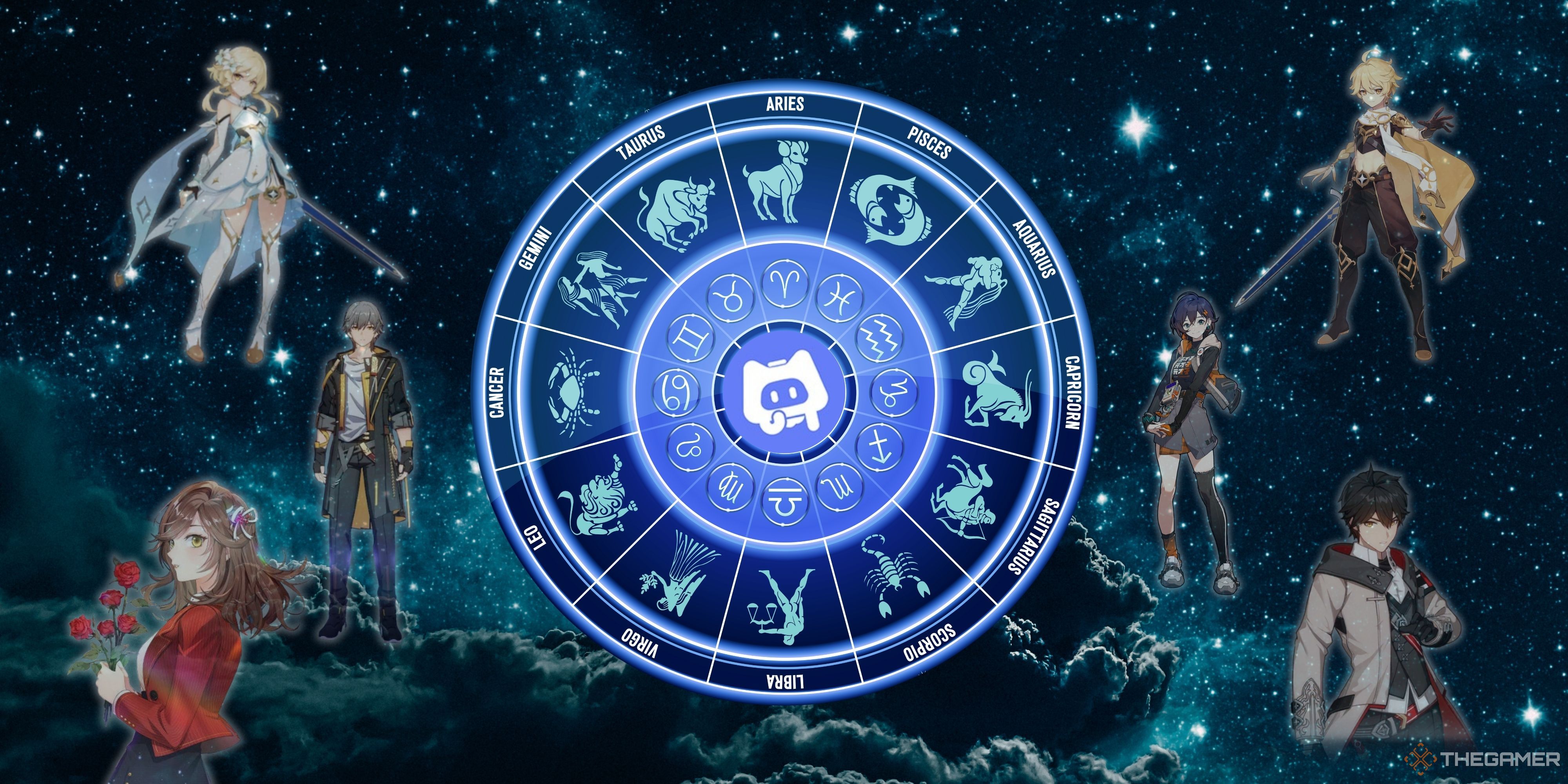 HoYoverse characters combined with Zodiac astrology.