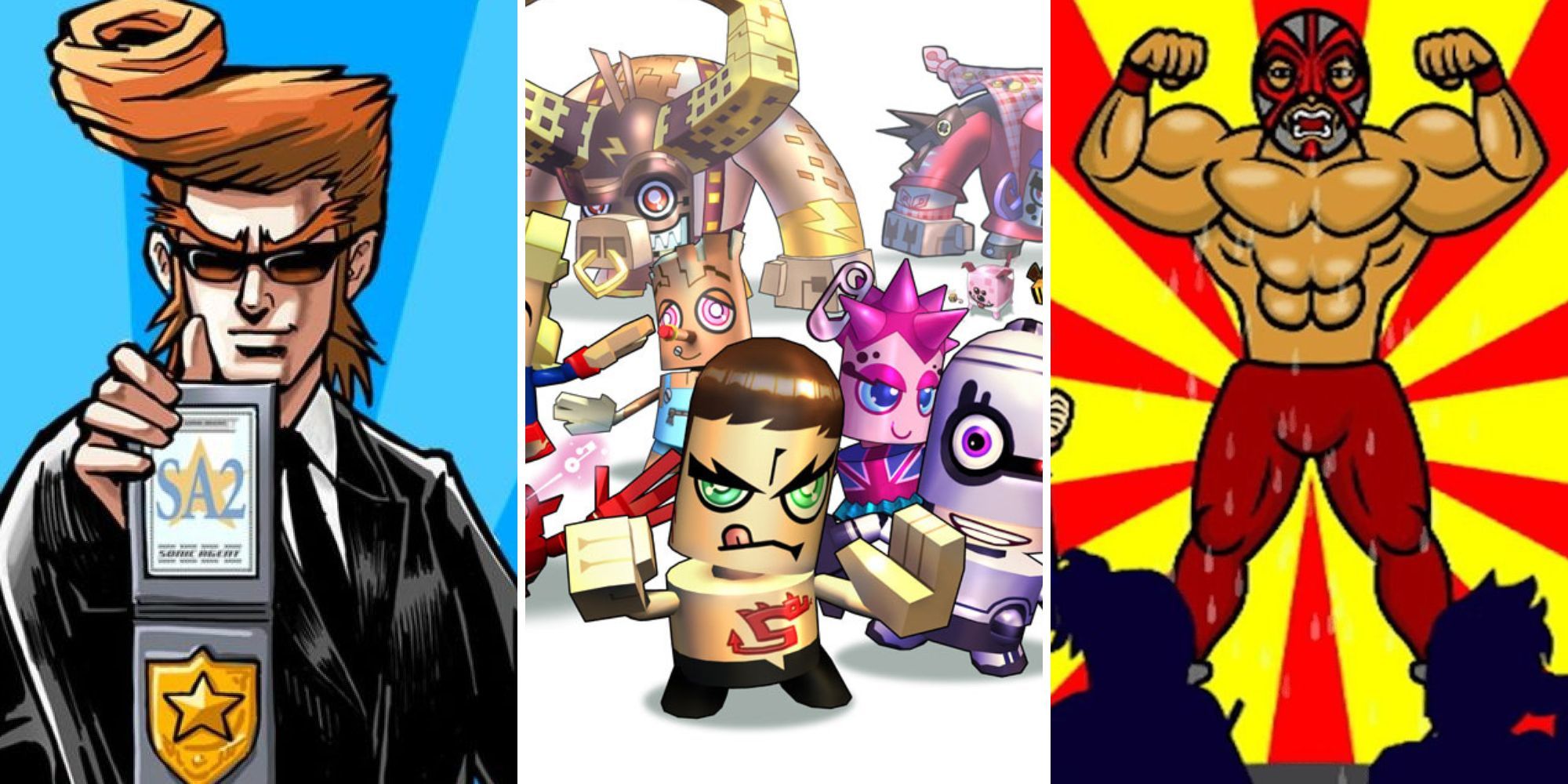 A grid showing the rhythm games Elite Beat Agents, Zubo, and Rhythm Heaven