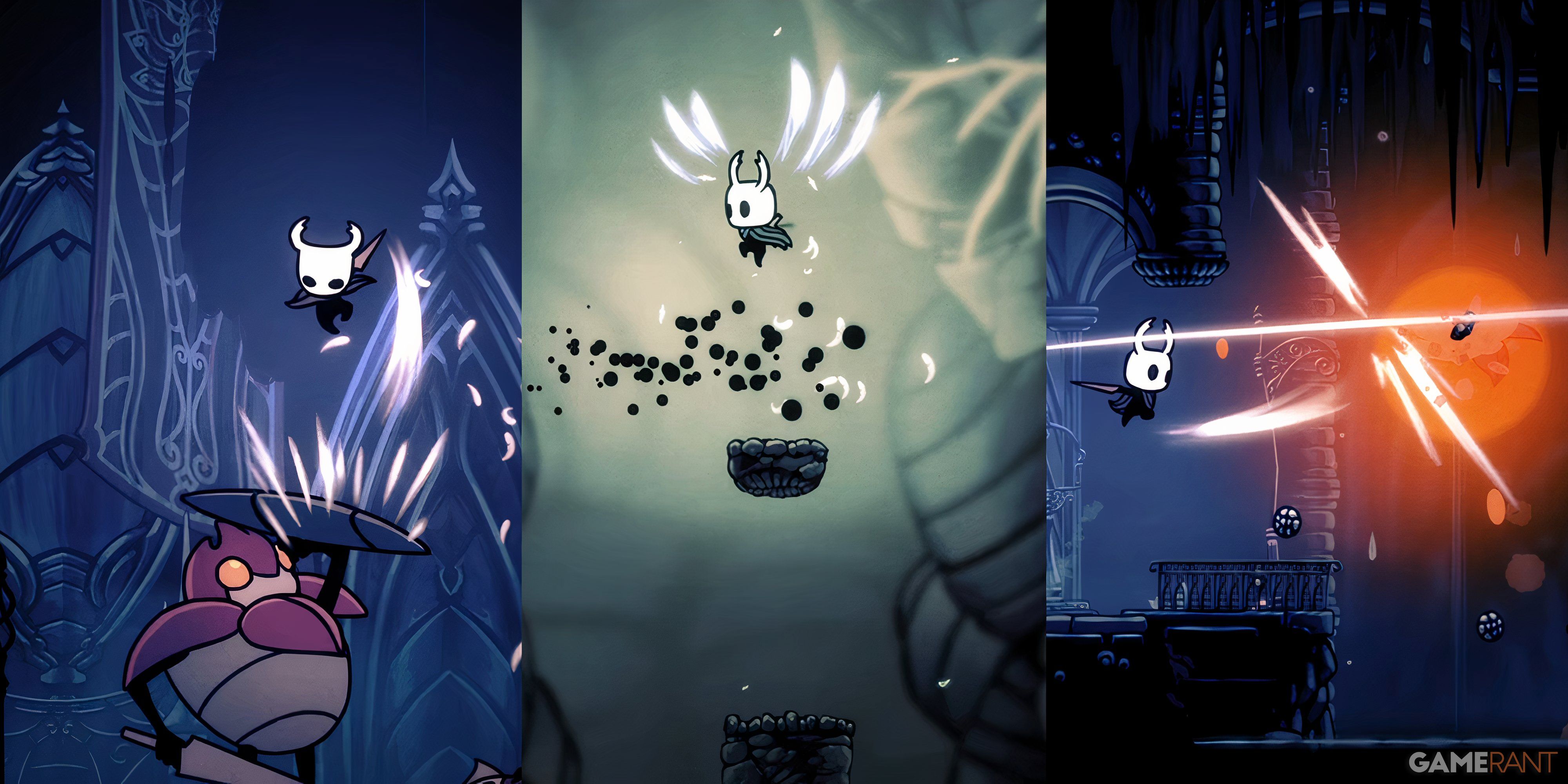 Hollow Knight: X Tips To Make The Game Easier The Knight attacking  and jumping