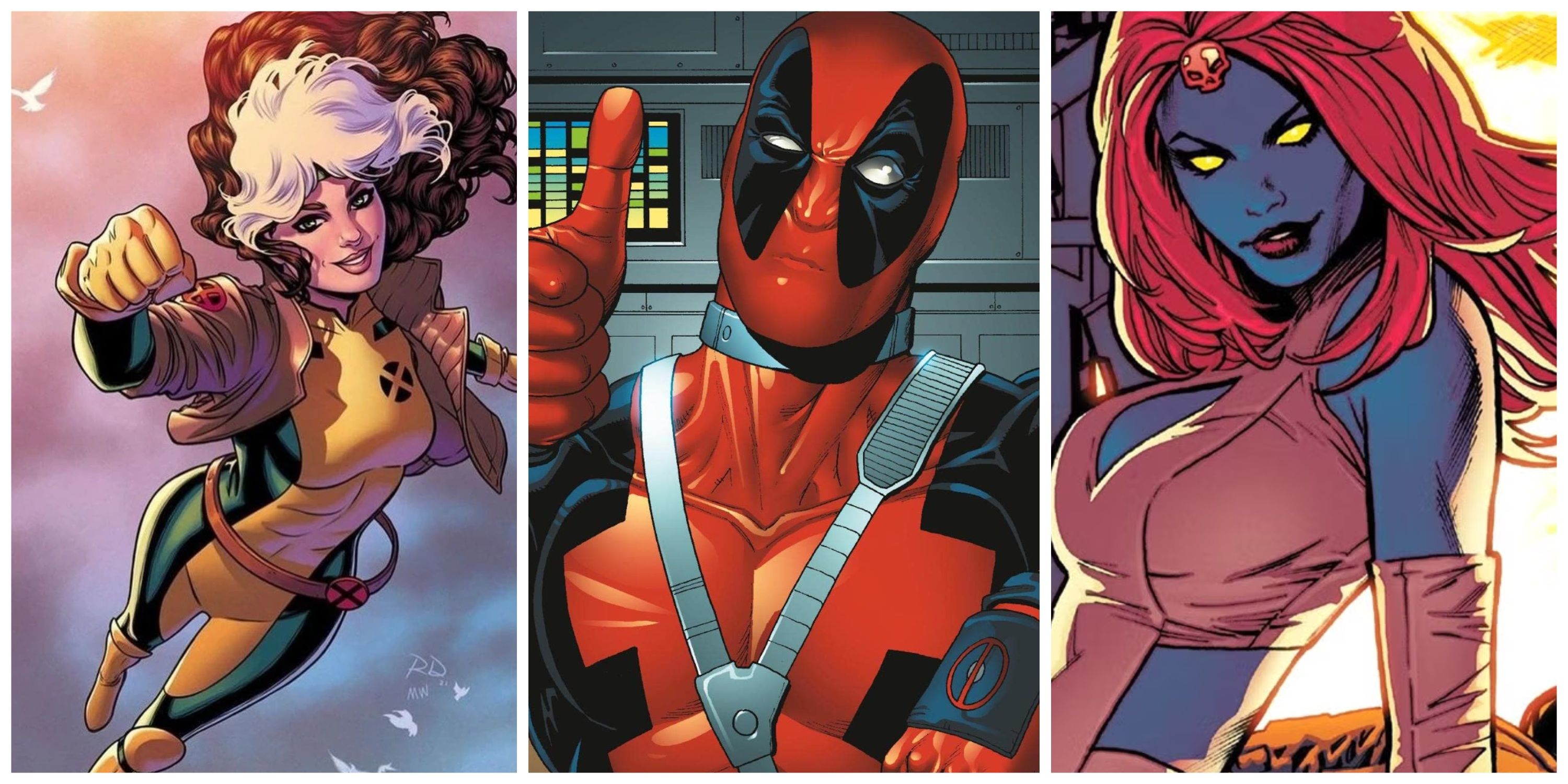 rogue, deadpool, mystique