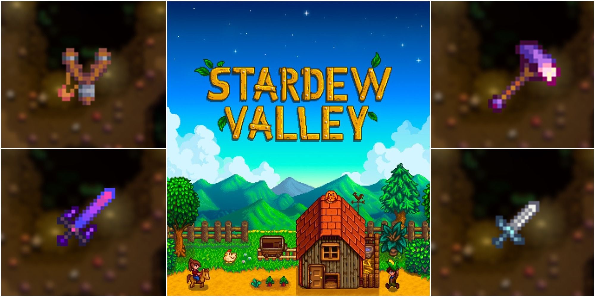 Stardew Valley artwork w/ weapons