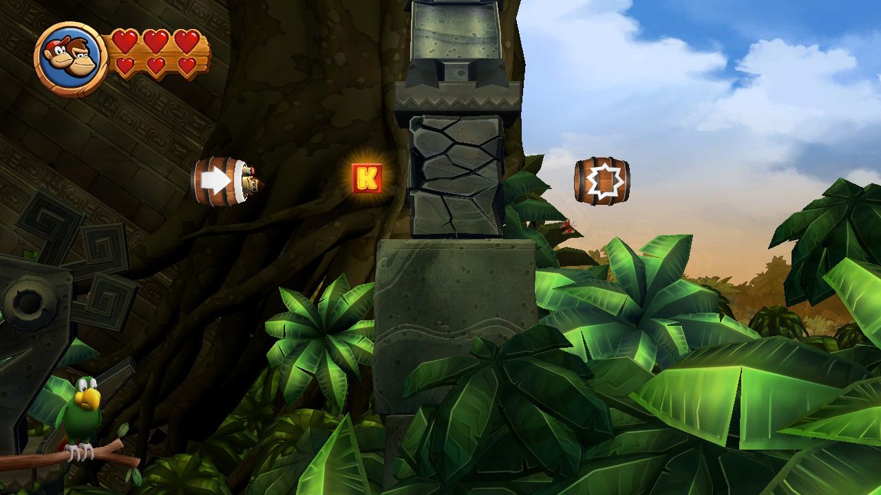 Donkey Kong Country Returns HD Canopy Cannons guide 1