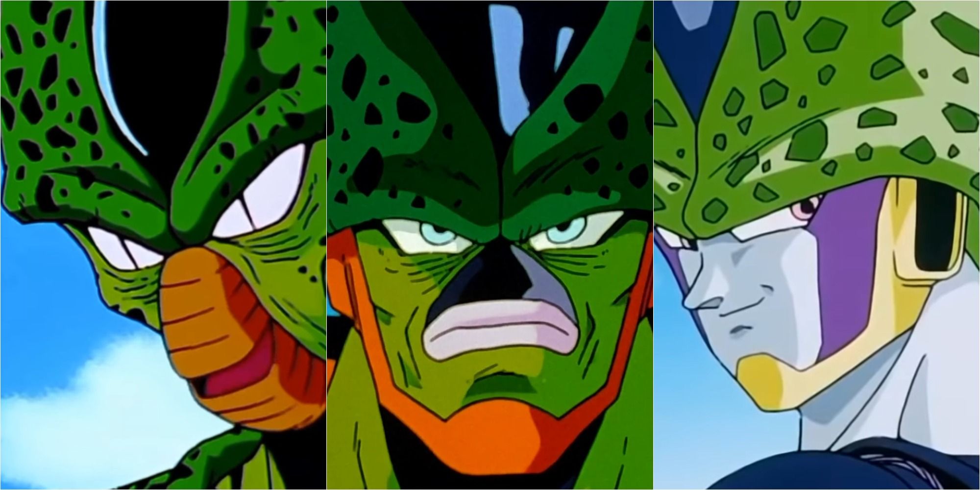 Dragon Ball Z Three Forms Of Cell Featured Split Image