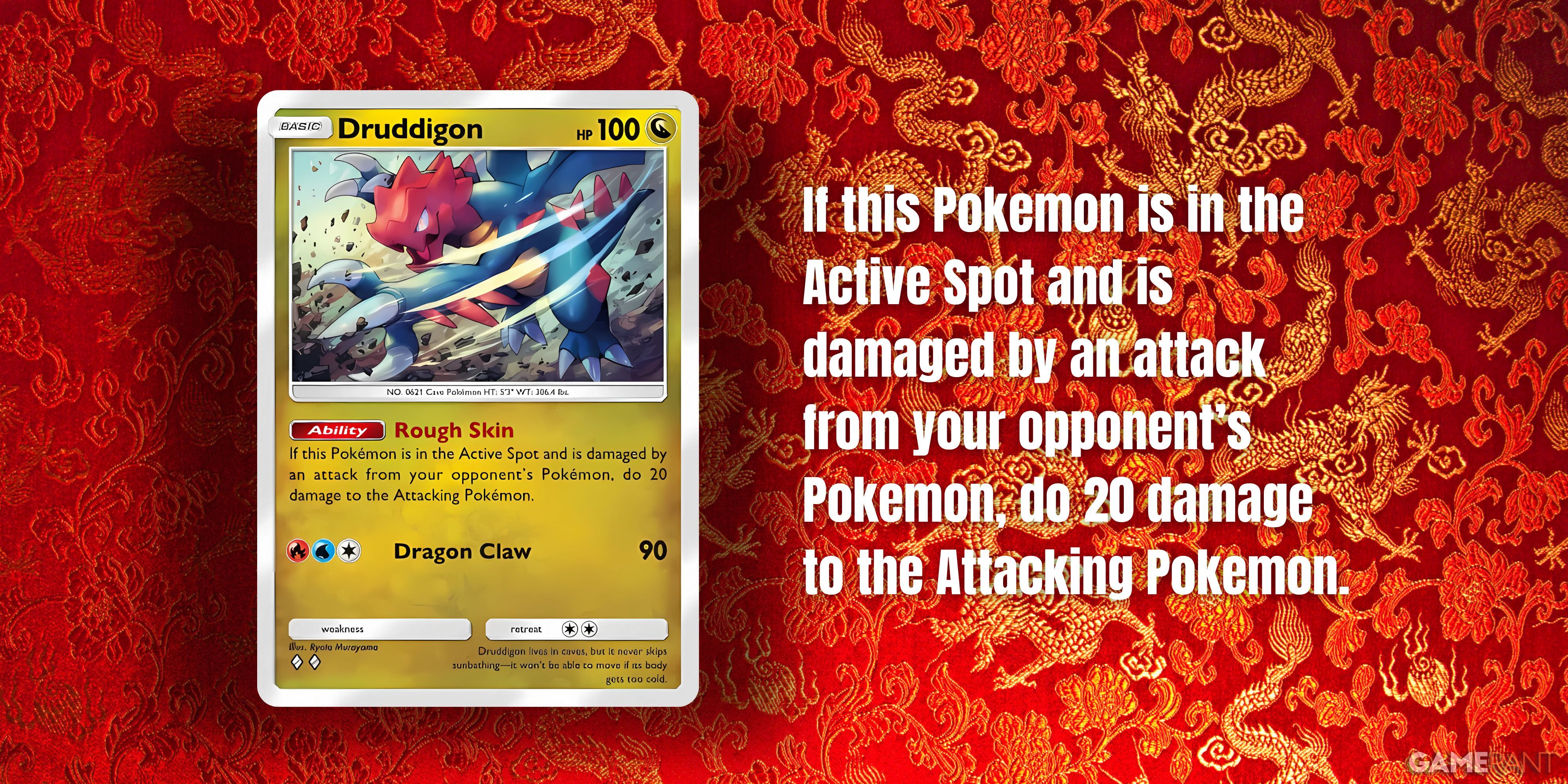 druddigon's card description ability in pokemon tcg pocket.