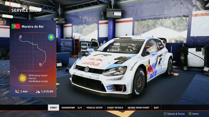 A Volkswagen Polo WRC in EA Sports WRC.