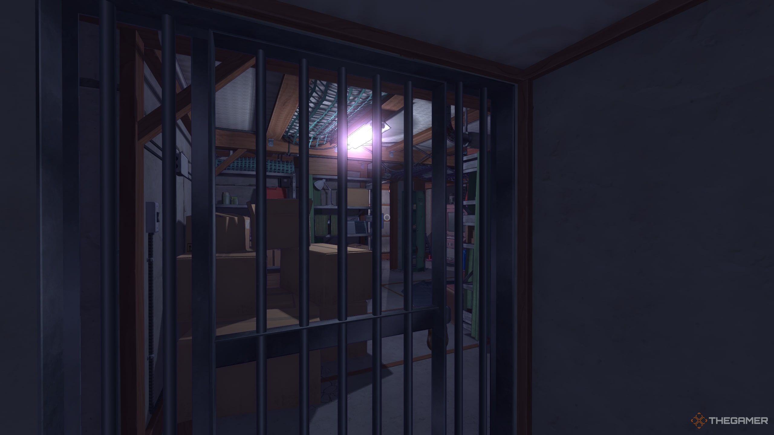 Our protagonist in the jail cell in MiSide. 