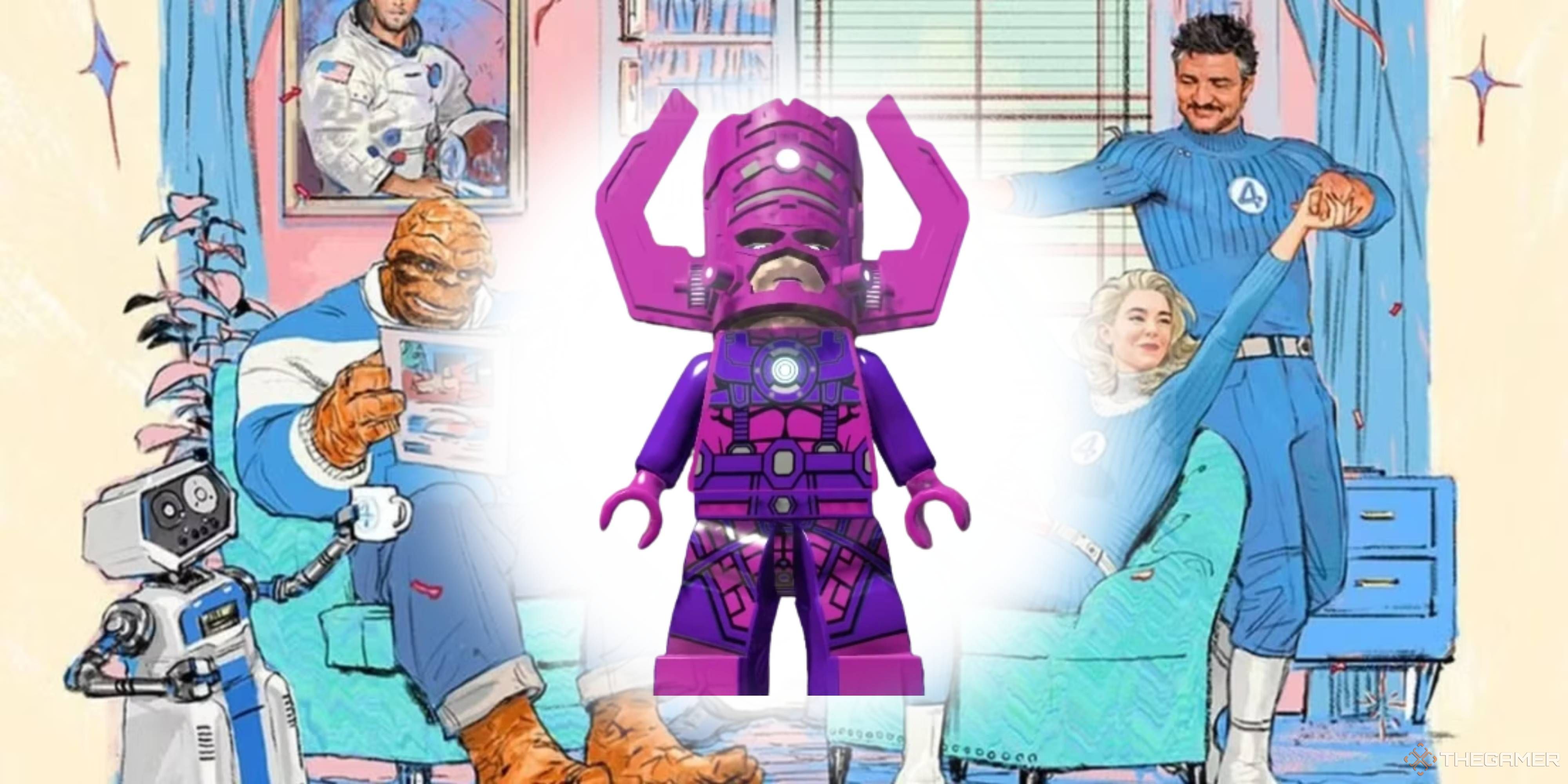 lego galactus minifigure on concept art for fantastic four first steps.