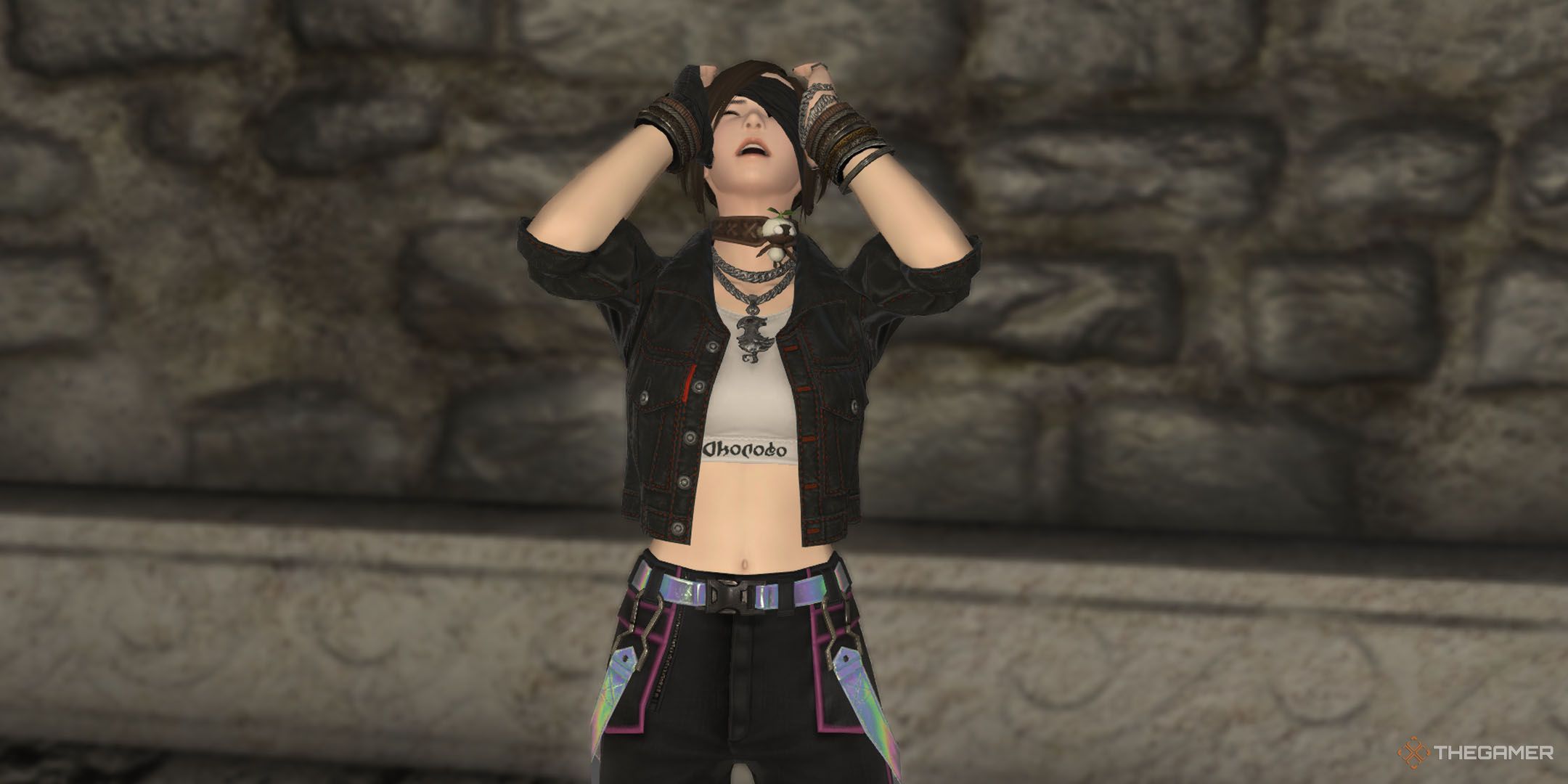 A frustrated character in Final Fantasy 14.